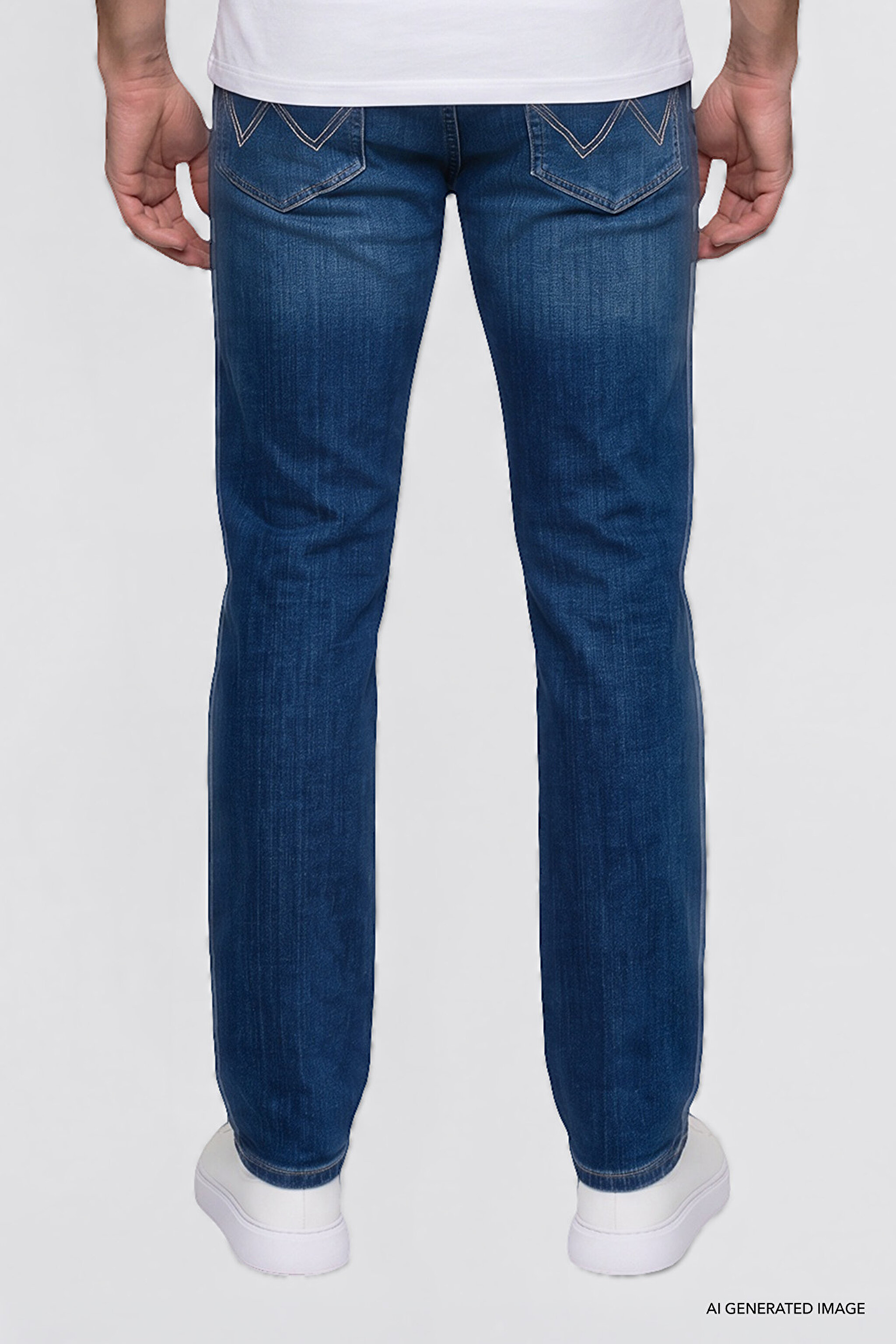 Texas Pamuklu Straight Fit Cepli Esnek Jean Kot Denim Pantolon - MidBlue-W121260156XT (görsel 4)