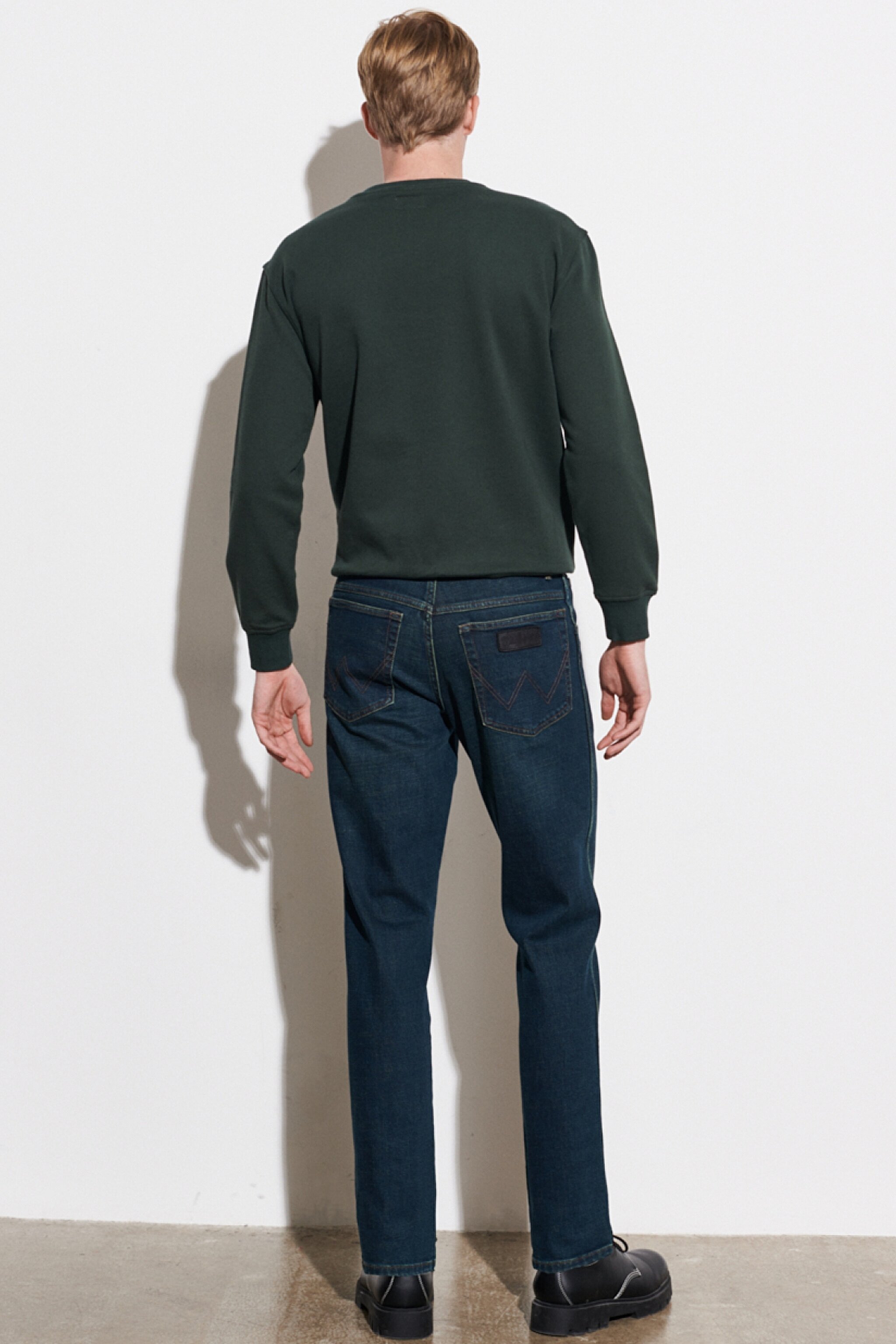 Texas Straight Fit Normal Bel Denim Esnek Jean Kot Pantolon - Dark Blue-W1212837E (görsel 5)