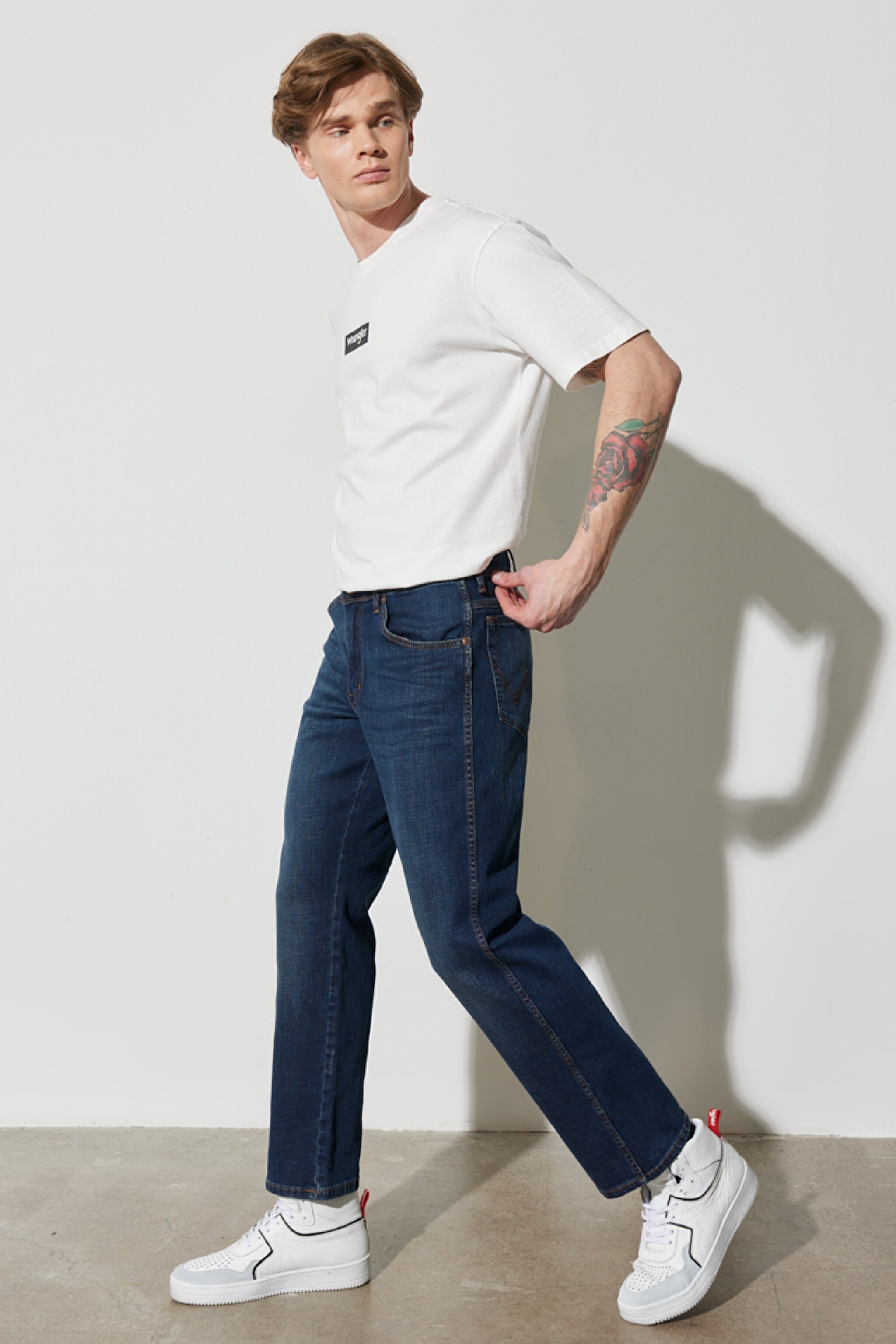 Texas Straight Fit Normal Bel Denim Esnek Jean Kot Pantolon - Dark Blue-W12183947 (görsel 3)