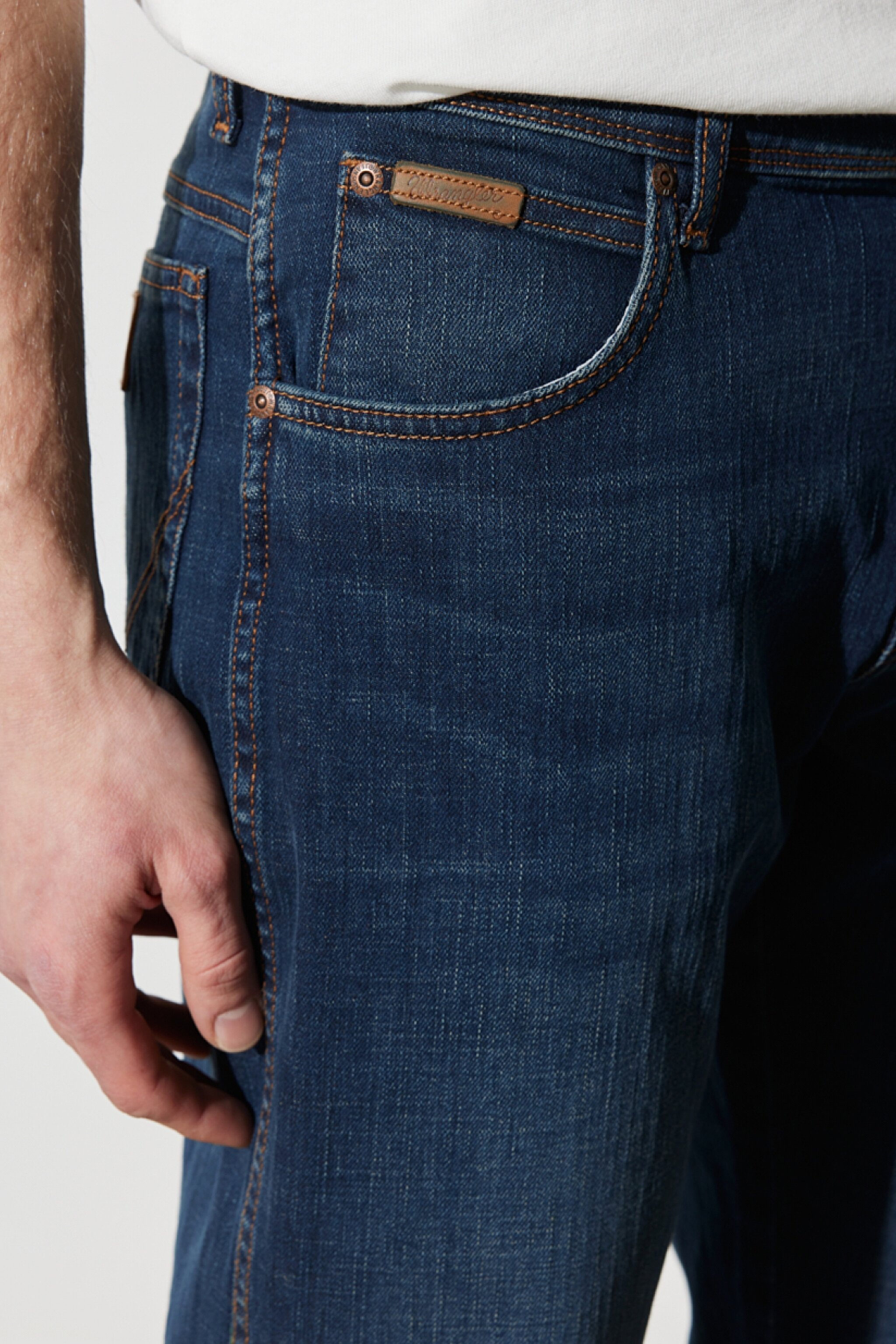 Texas Straight Fit Normal Bel Denim Esnek Jean Kot Pantolon - Dark Blue-W12183947 (görsel 6)