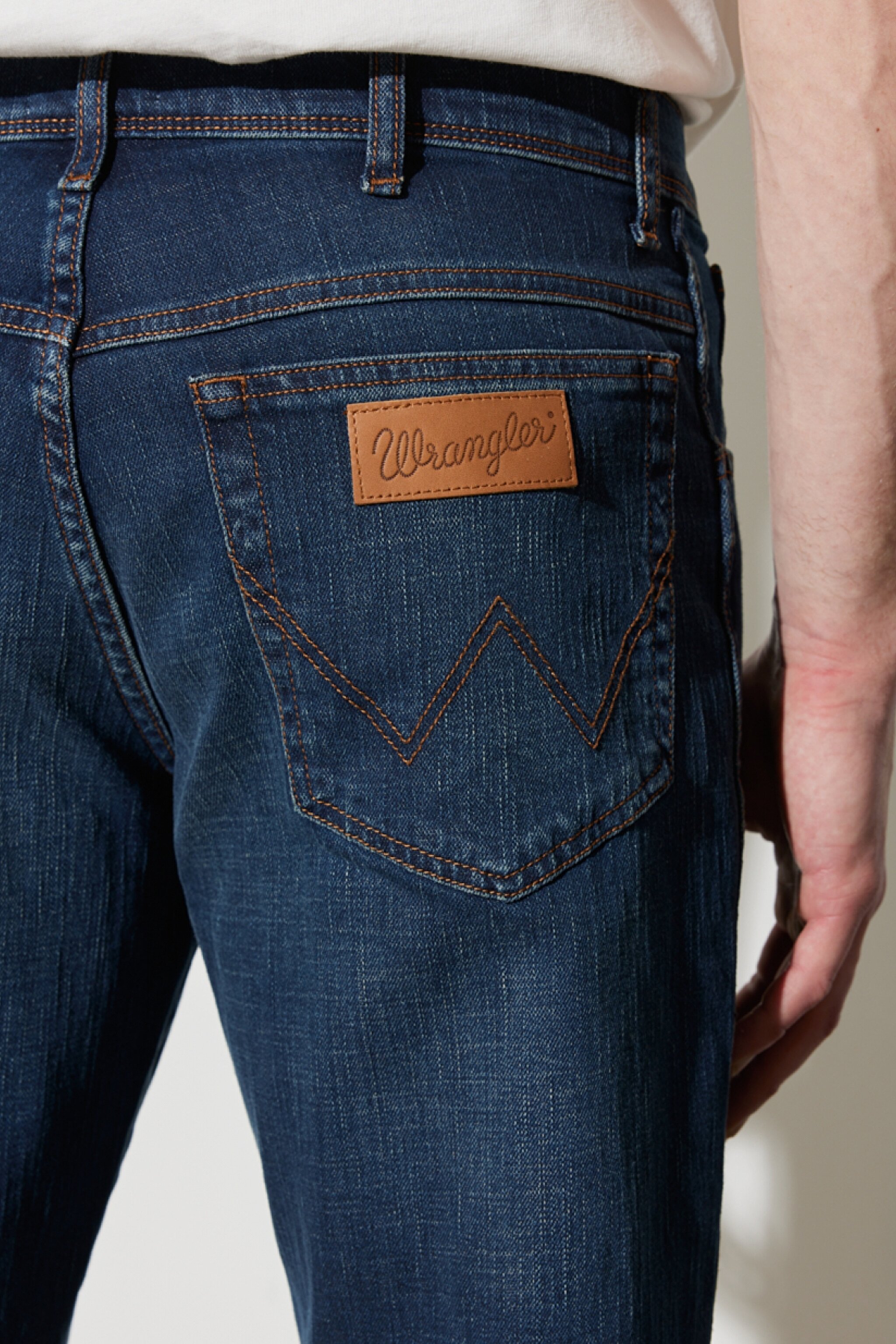 Texas Straight Fit Normal Bel Denim Esnek Jean Kot Pantolon - Dark Blue-W12183947 (görsel 7)