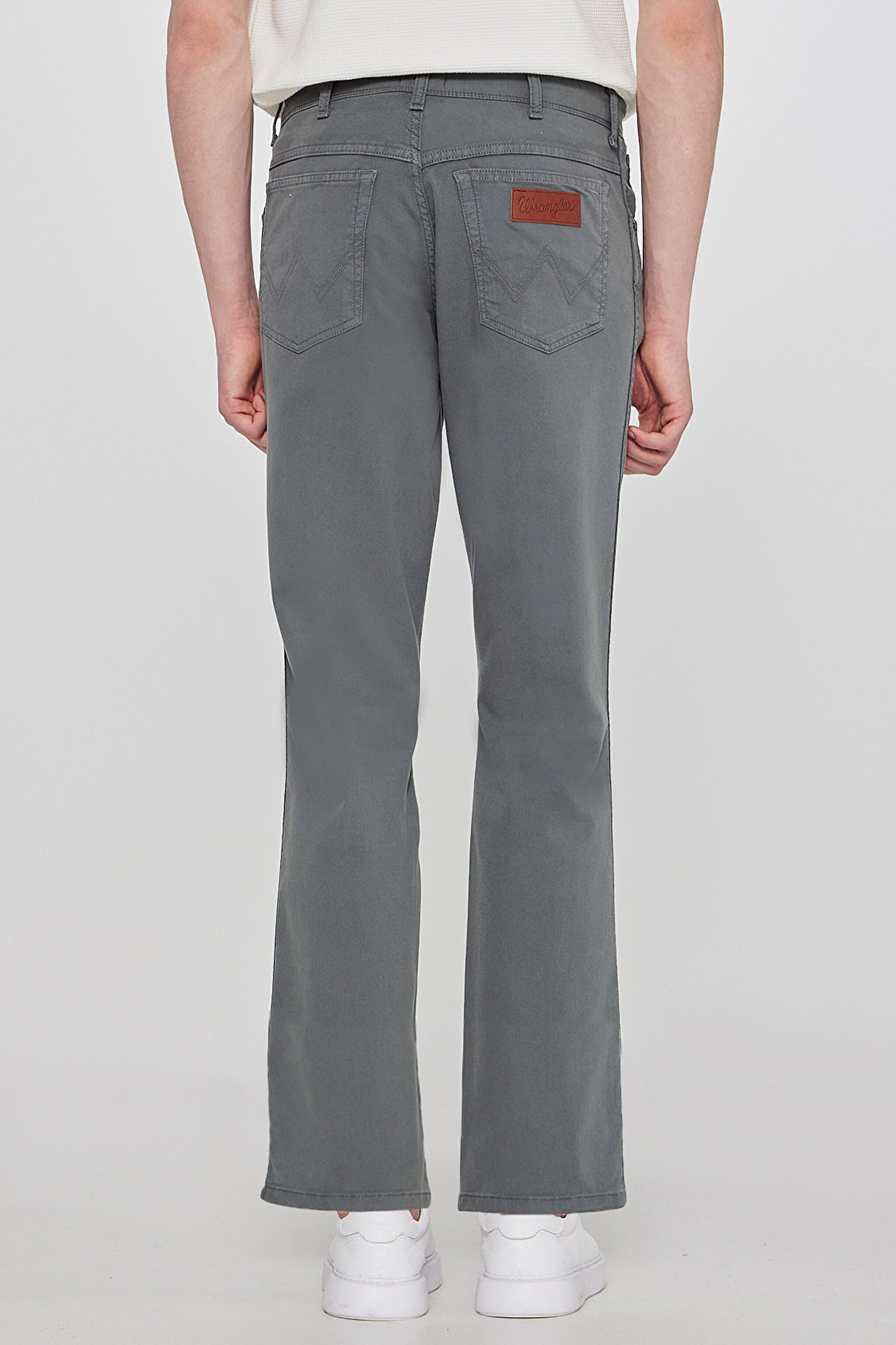 Texas Straight Fit Düz Kesim Normal Bel Pamuklu Esnek Yeşil Pantolon - Green-W1218646300 (görsel 5)