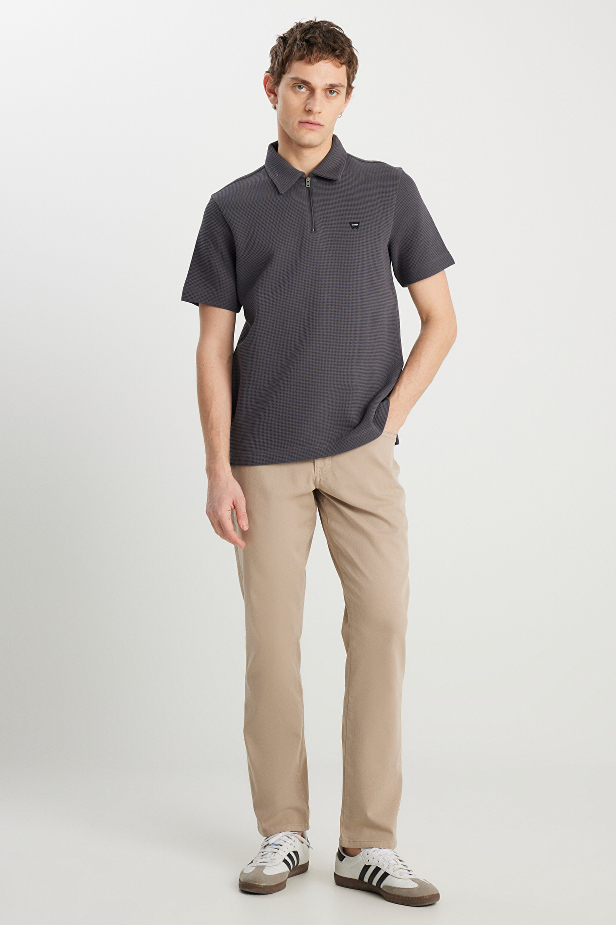 Texas Straight Fit Düz Kesim Normal Bek Krem Rengi Pamuklu Esnek Pantolon