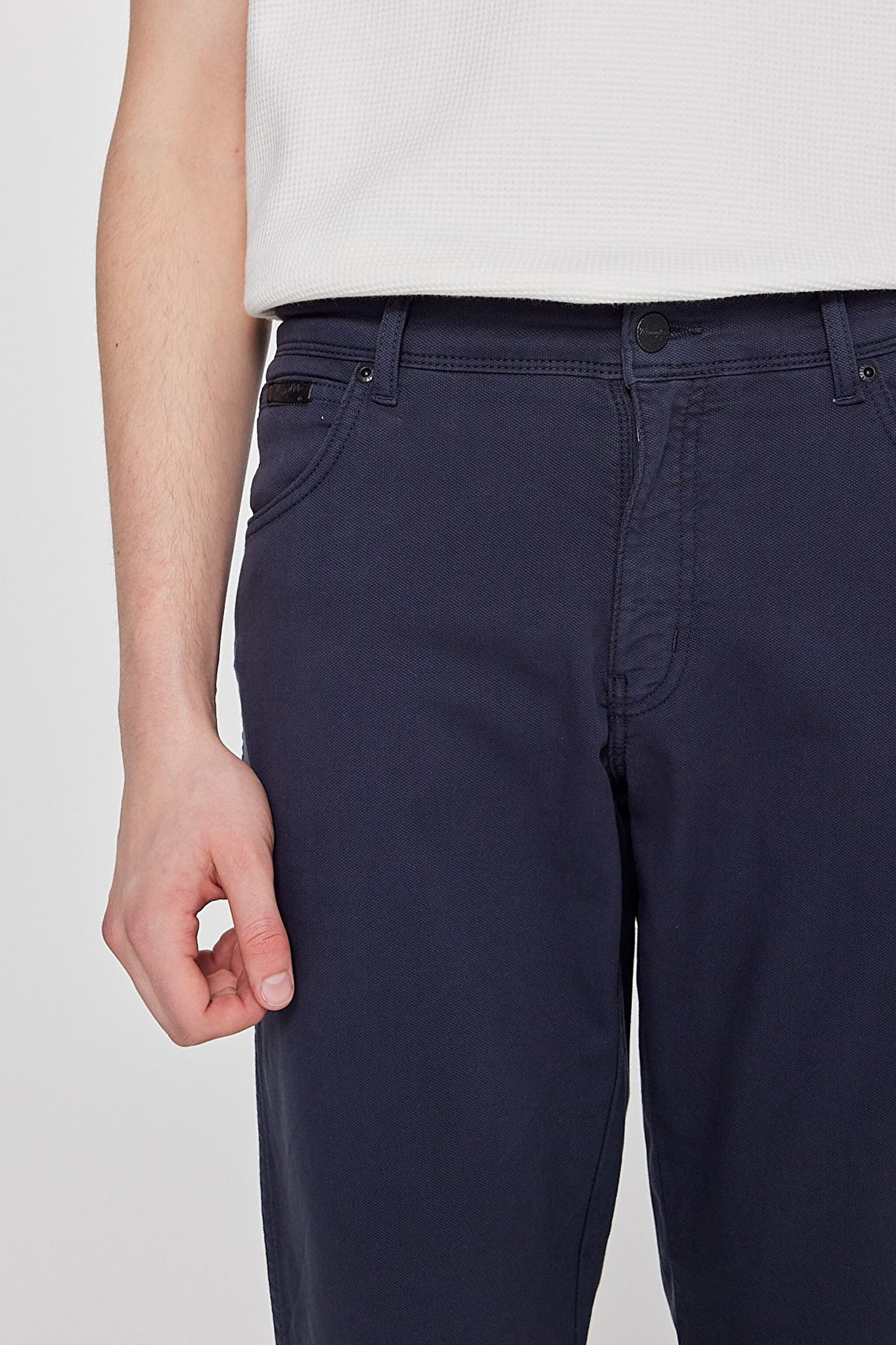 Texas Straight Fit Düz Kesim Normal Bel Lacivert Pamuklu Esnek Pantolon - DarKNavy-W1218646411 (görsel 5)