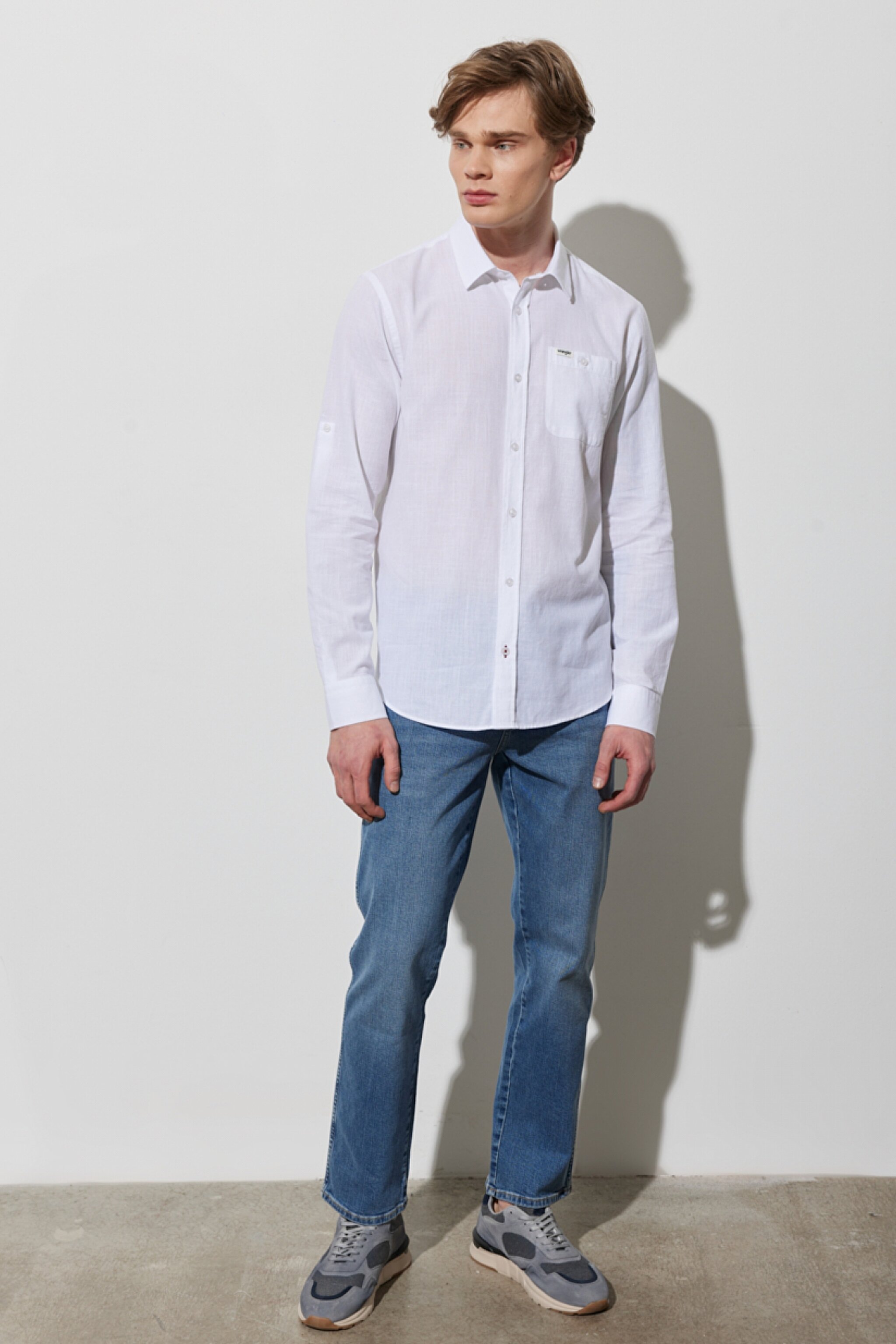 Texas Straight Fit Normal Bel Denim Esnek Jean Kot Pantolon - Mid Blue-W1219237X (görsel 2)