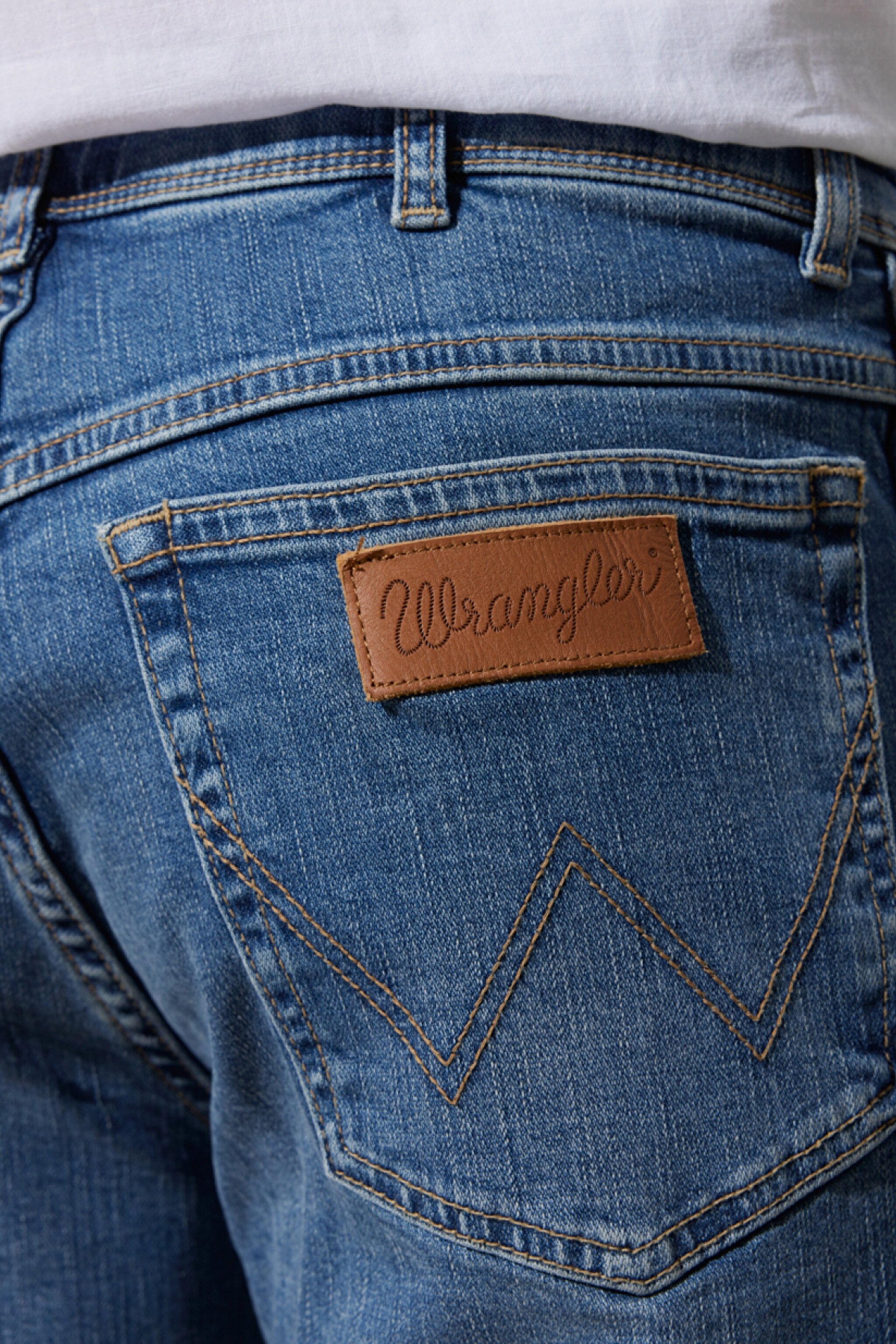 Texas Straight Fit Normal Bel Denim Esnek Jean Kot Pantolon - Mid Blue-W1219237X (görsel 5)