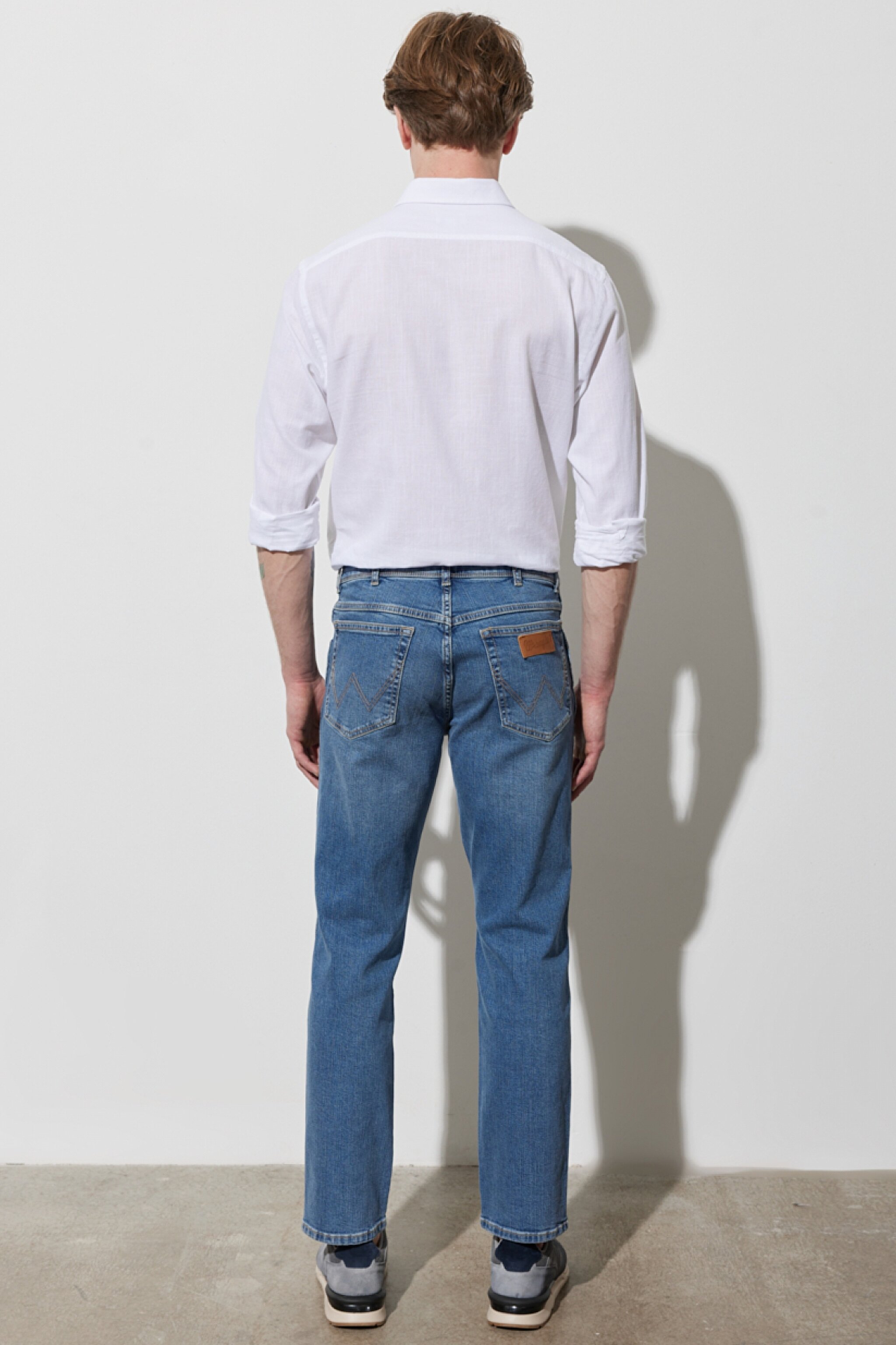 Texas Straight Fit Normal Bel Denim Esnek Jean Kot Pantolon - Mid Blue-W1219237X (görsel 7)
