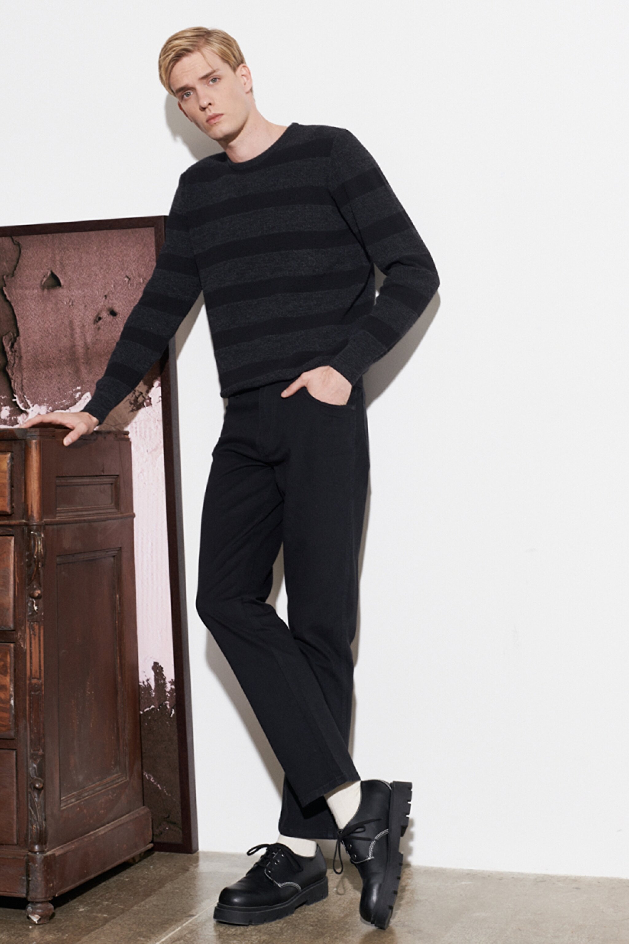 Texas Authentic Straight Fit Normal Bel Esnek Siyah Pantolon - Black-W12193100 (görsel 2)