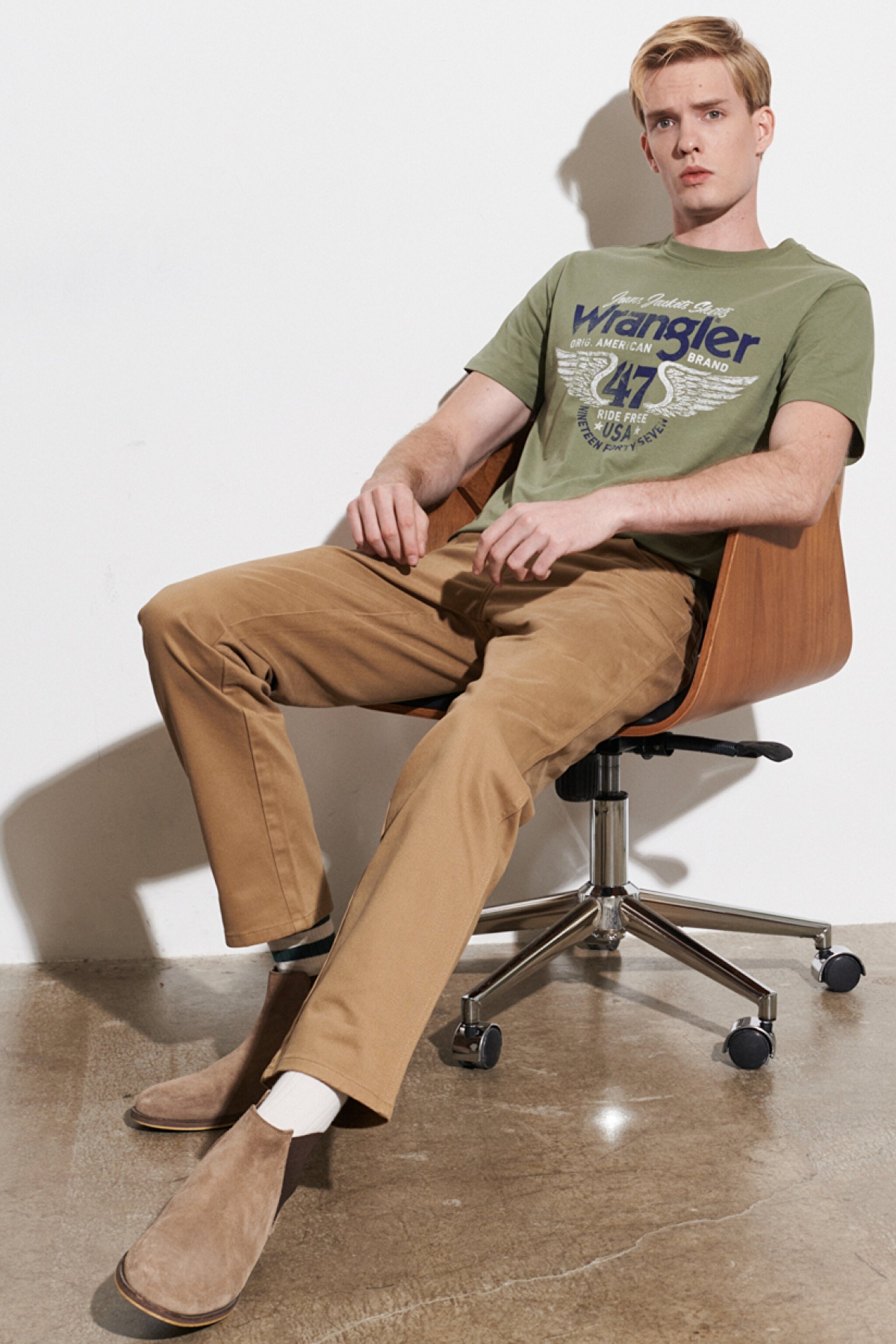 Texas Authentic Straight Fit Normal Bel Camel Esnek Pantolon - Camel-W12193175 (görsel 3)