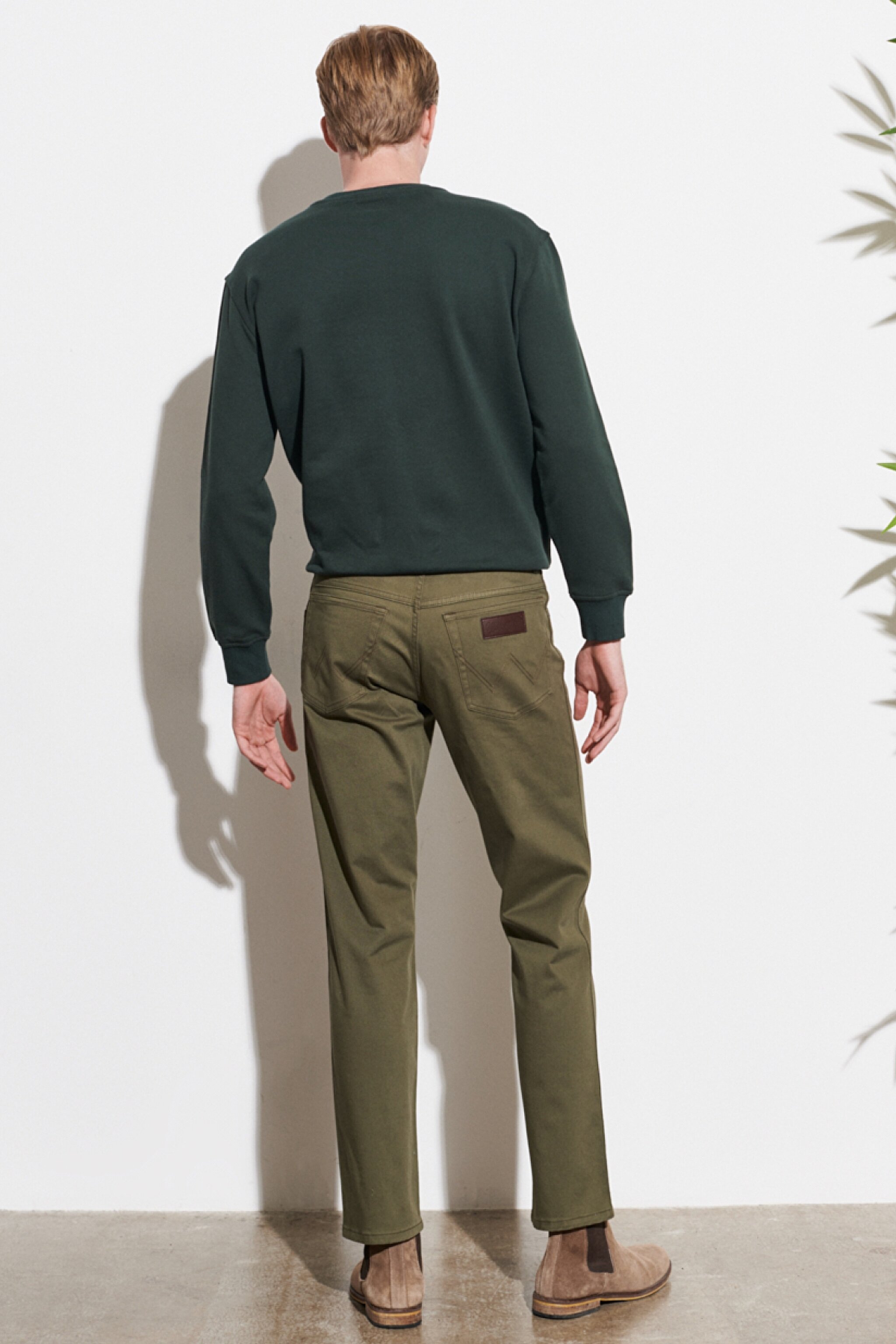 Texas Authentic Straight Fit Normal Bel Esnek Haki Pantolon - Militare Green-W12193G40 (görsel 6)