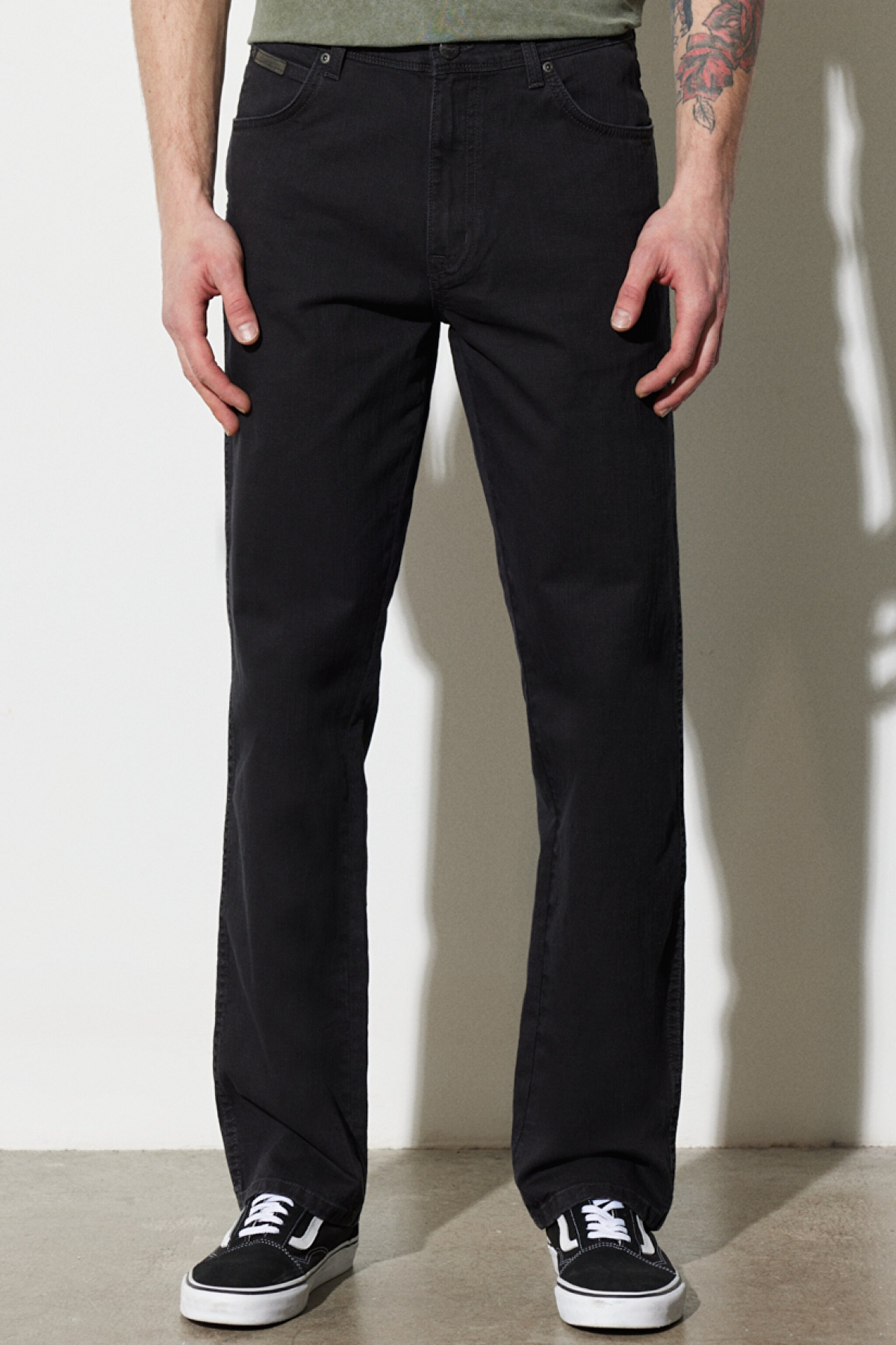 Texas Straight Fit Düz Kesim Normal Bel Siyah Esnek Pantolon - White-W12197100