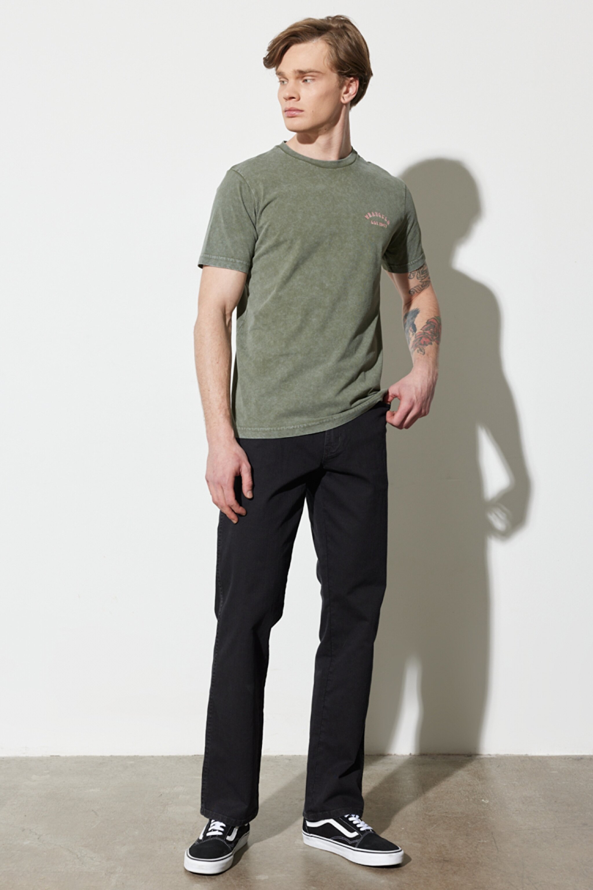 Texas Straight Fit Düz Kesim Normal Bel Siyah Esnek Pantolon - White-W12197100 (görsel 5)