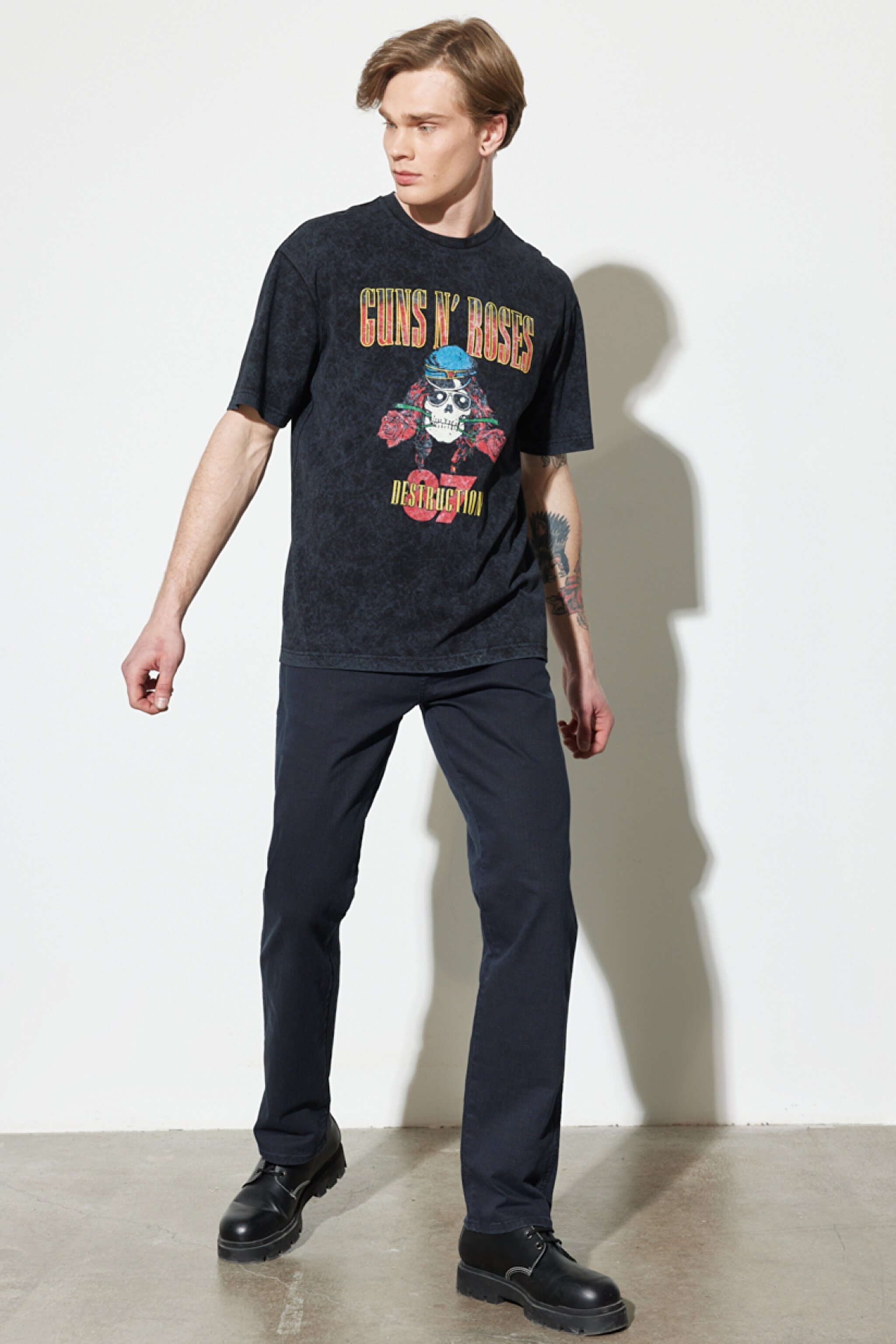 Texas Straight Fit Düz Kesim Normal Bel Lacivert Esnek Pantolon - Navy-W12197114 (görsel 3)