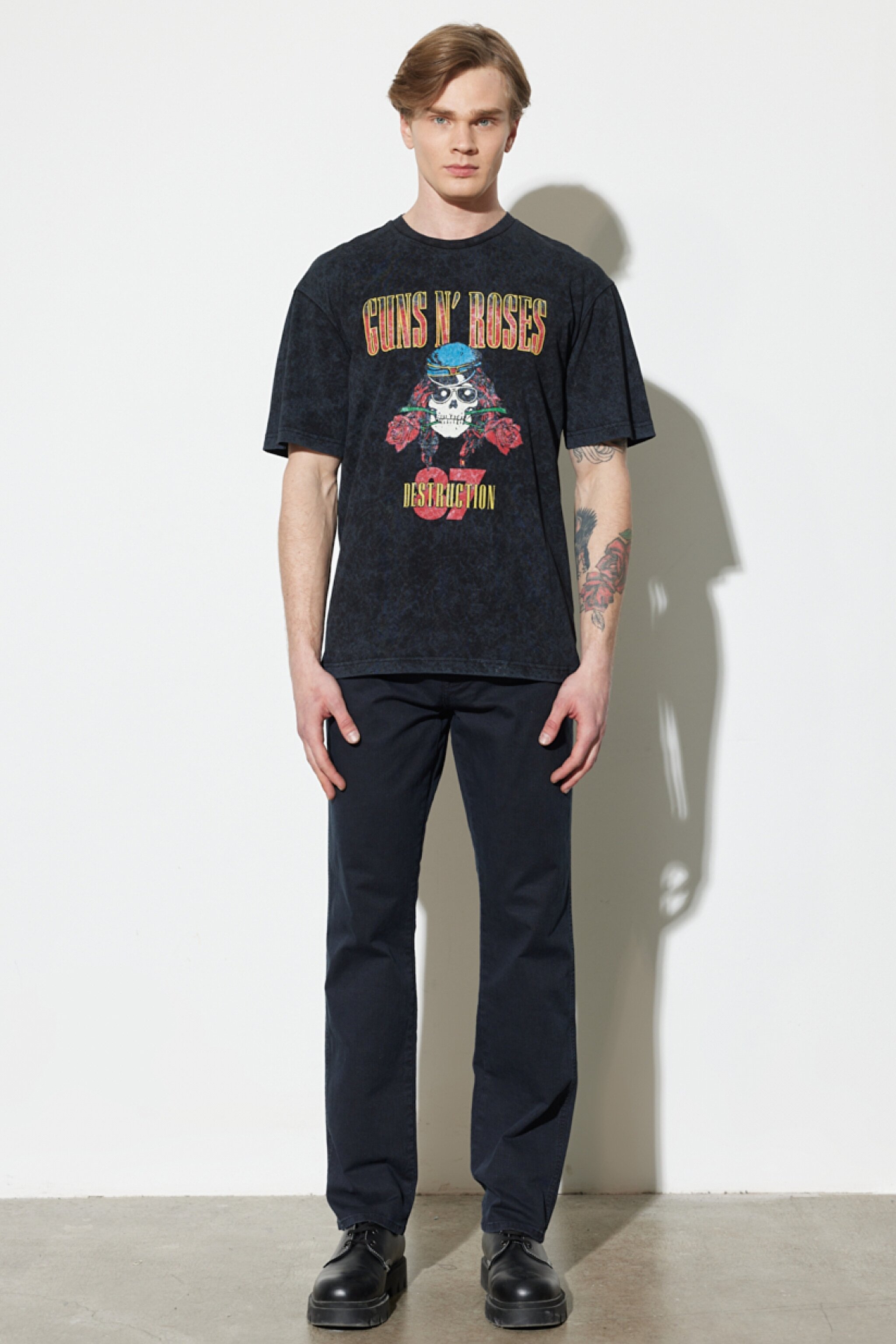 Texas Straight Fit Düz Kesim Normal Bel Lacivert Esnek Pantolon - Navy-W12197114 (görsel 4)