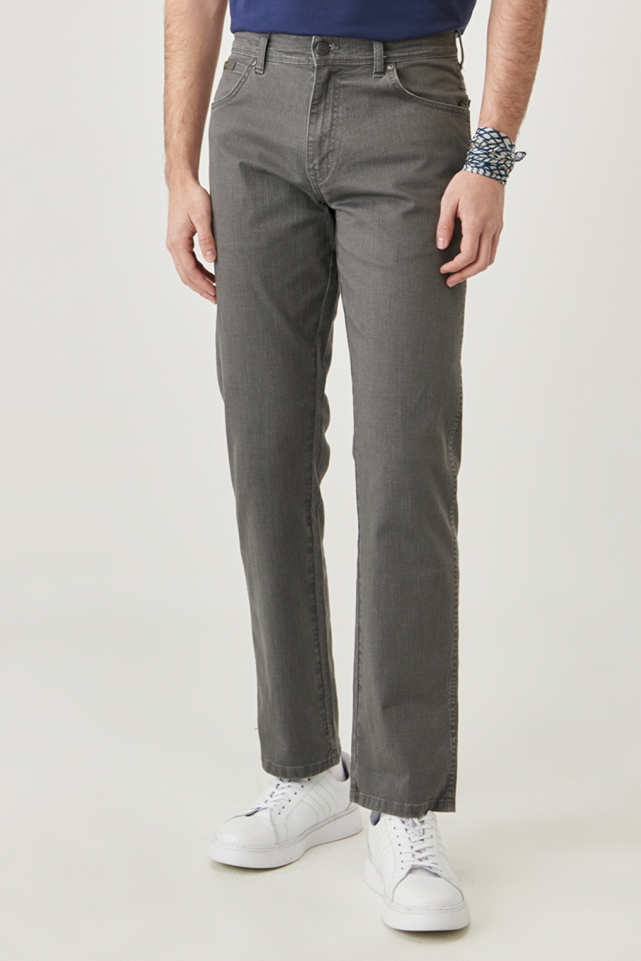 Texas Authentic Straight Fit Normal Bel Antrasit Esnek Pantolon
