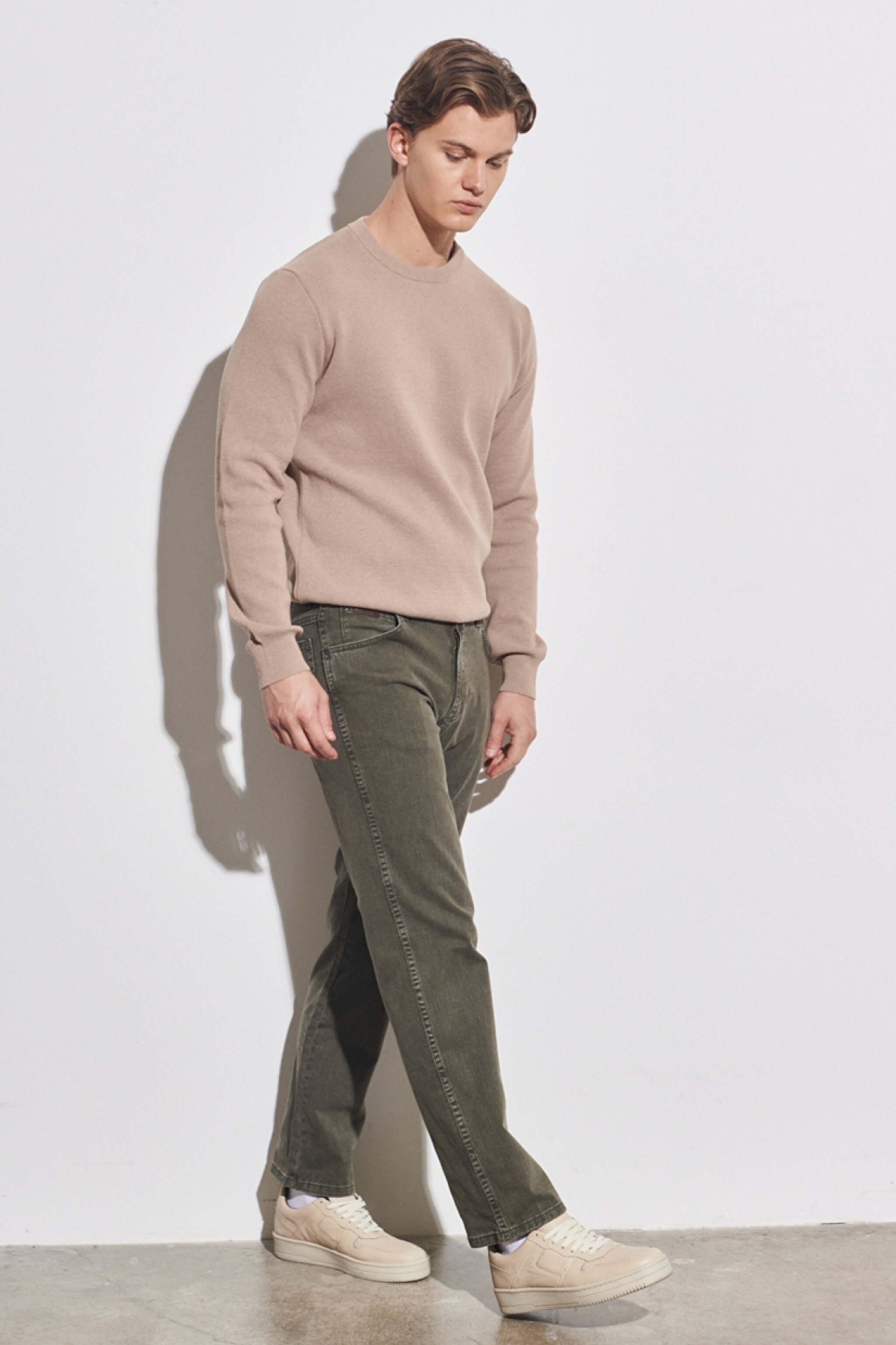 Texas Slim Fit Normal Bel Esnek Pantolon - Khaki-W12197801 (görsel 2)