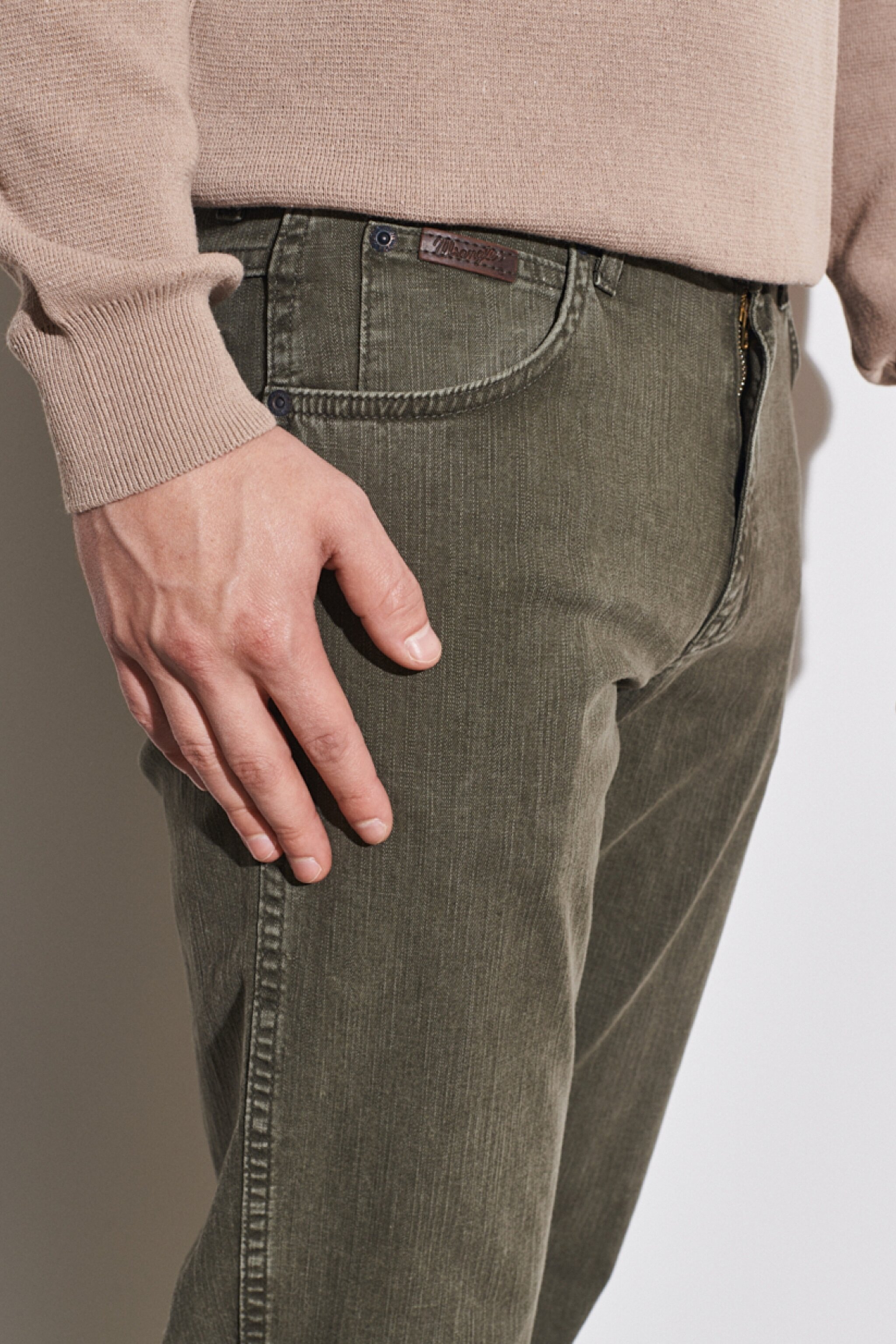 Texas Slim Fit Normal Bel Esnek Pantolon - Khaki-W12197801 (görsel 5)