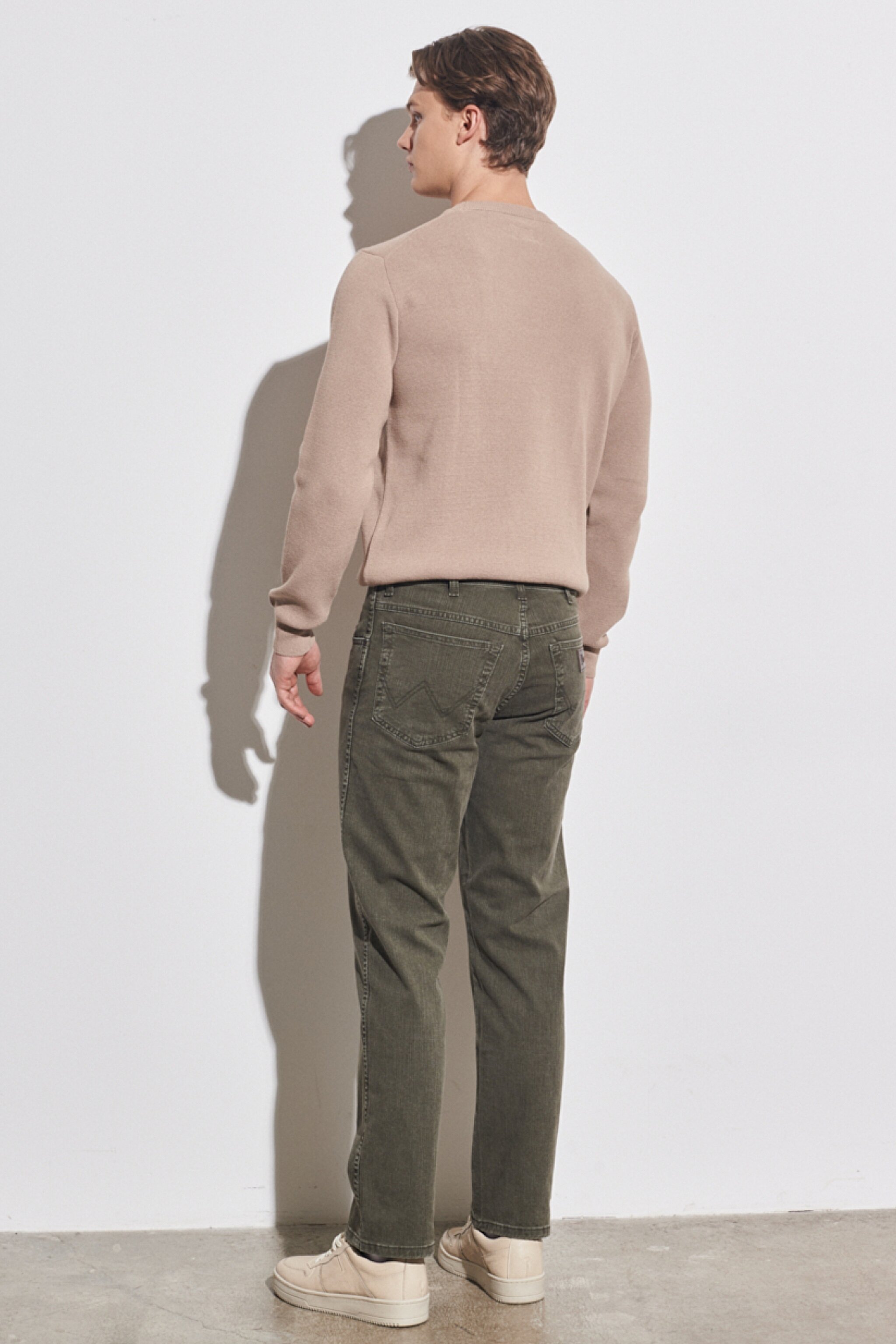 Texas Slim Fit Normal Bel Esnek Pantolon - Khaki-W12197801 (görsel 7)