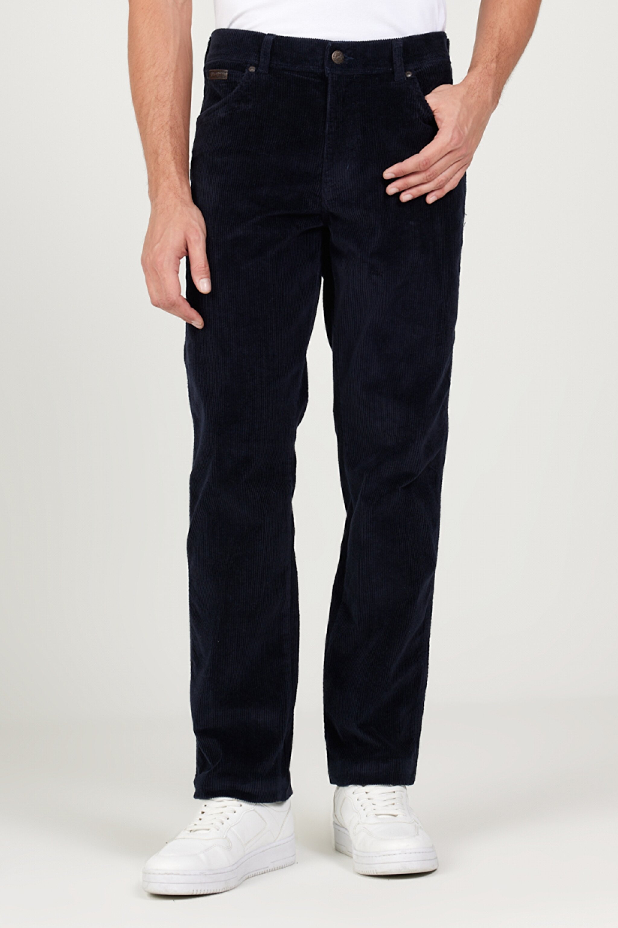 Texas Authentic Straight Fit Normal Bel Kadife Lacivert Esnek Pantolon