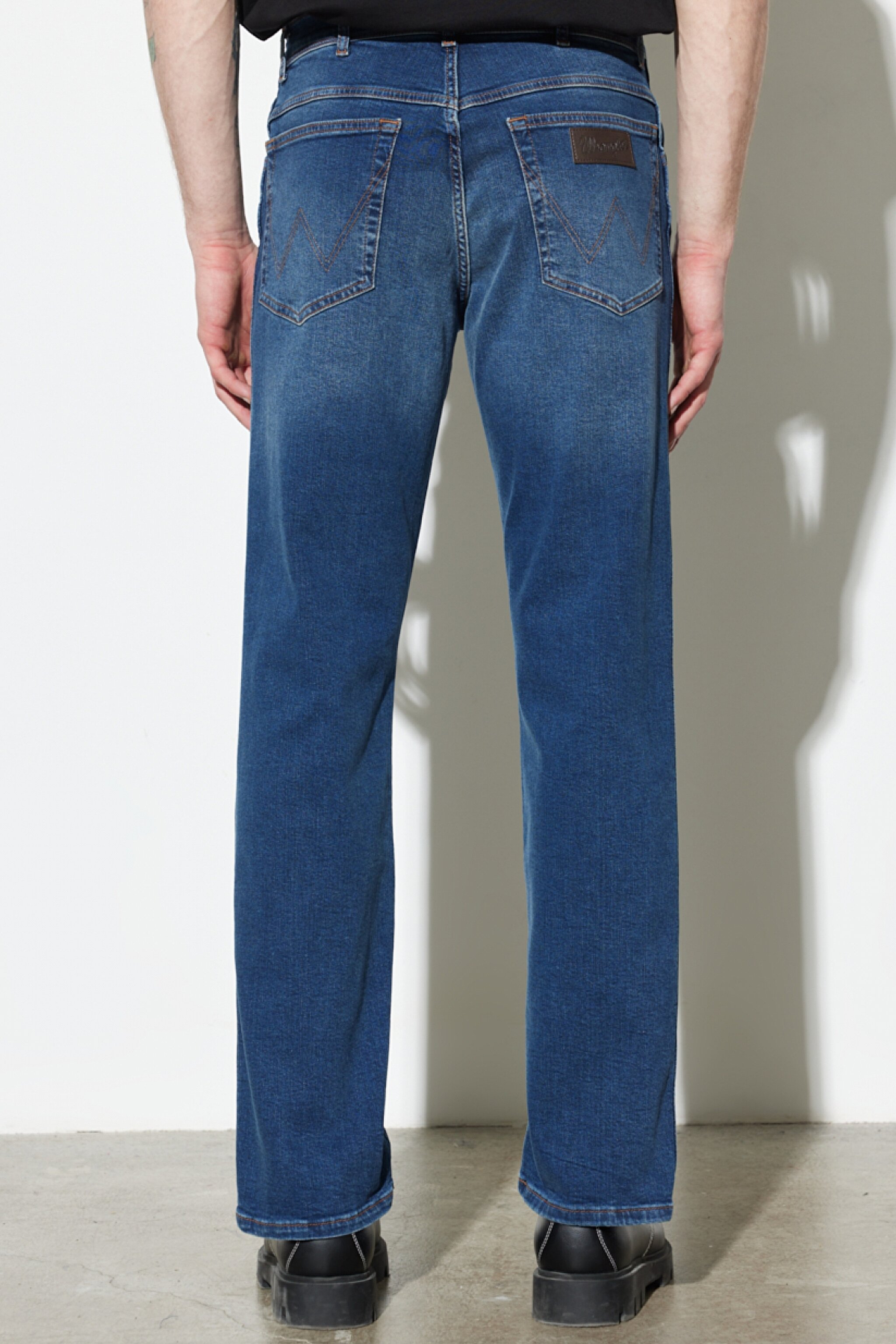 Texas Straight Fit Normal Bel Denim Esnek Jean Kot Pantolon - Dark Blue-W121E284W (görsel 8)