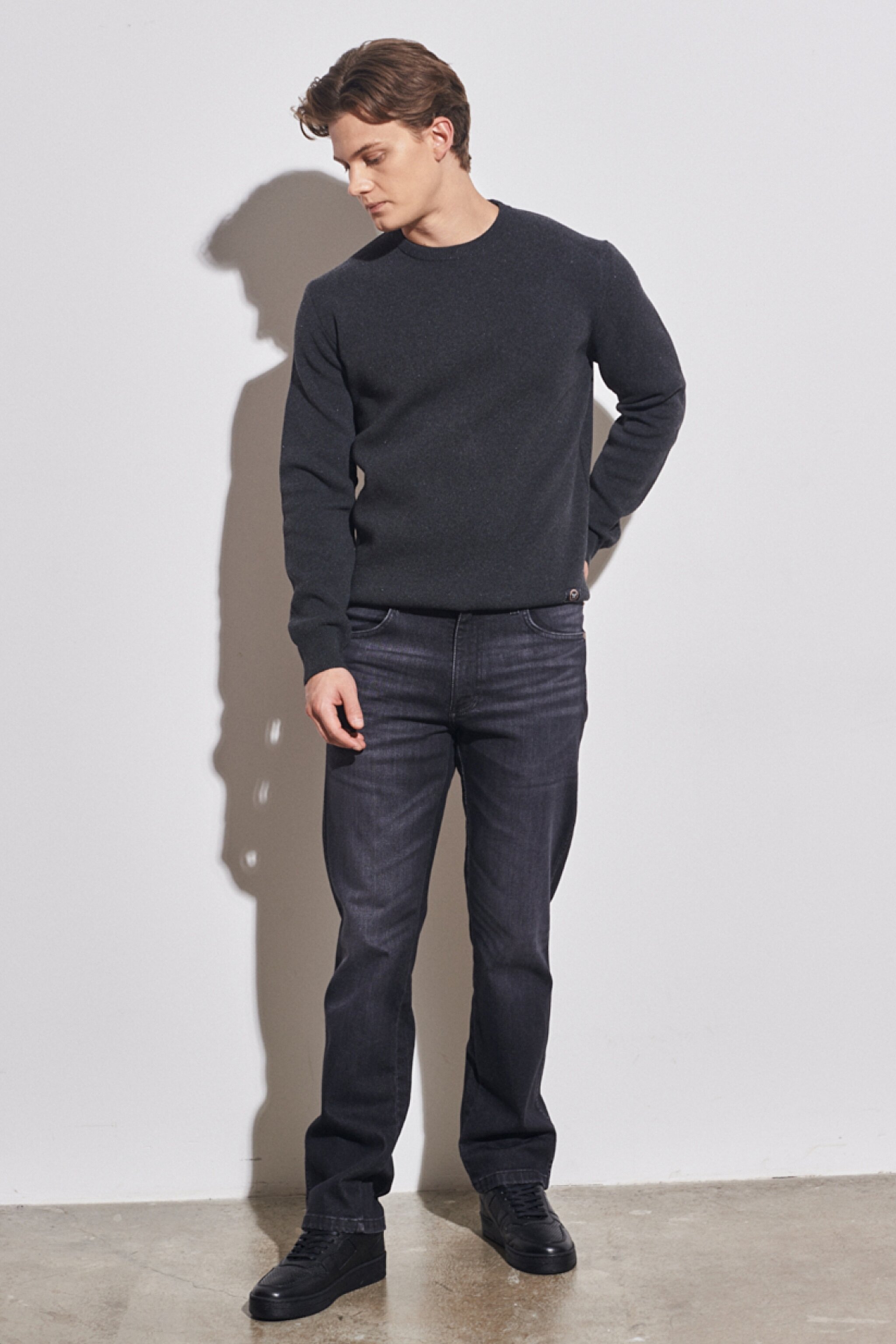 Texas Straight Fit Normal Bel Esnek Jean Kot Pantolon - Faded Black-W121EHXV6 (görsel 5)