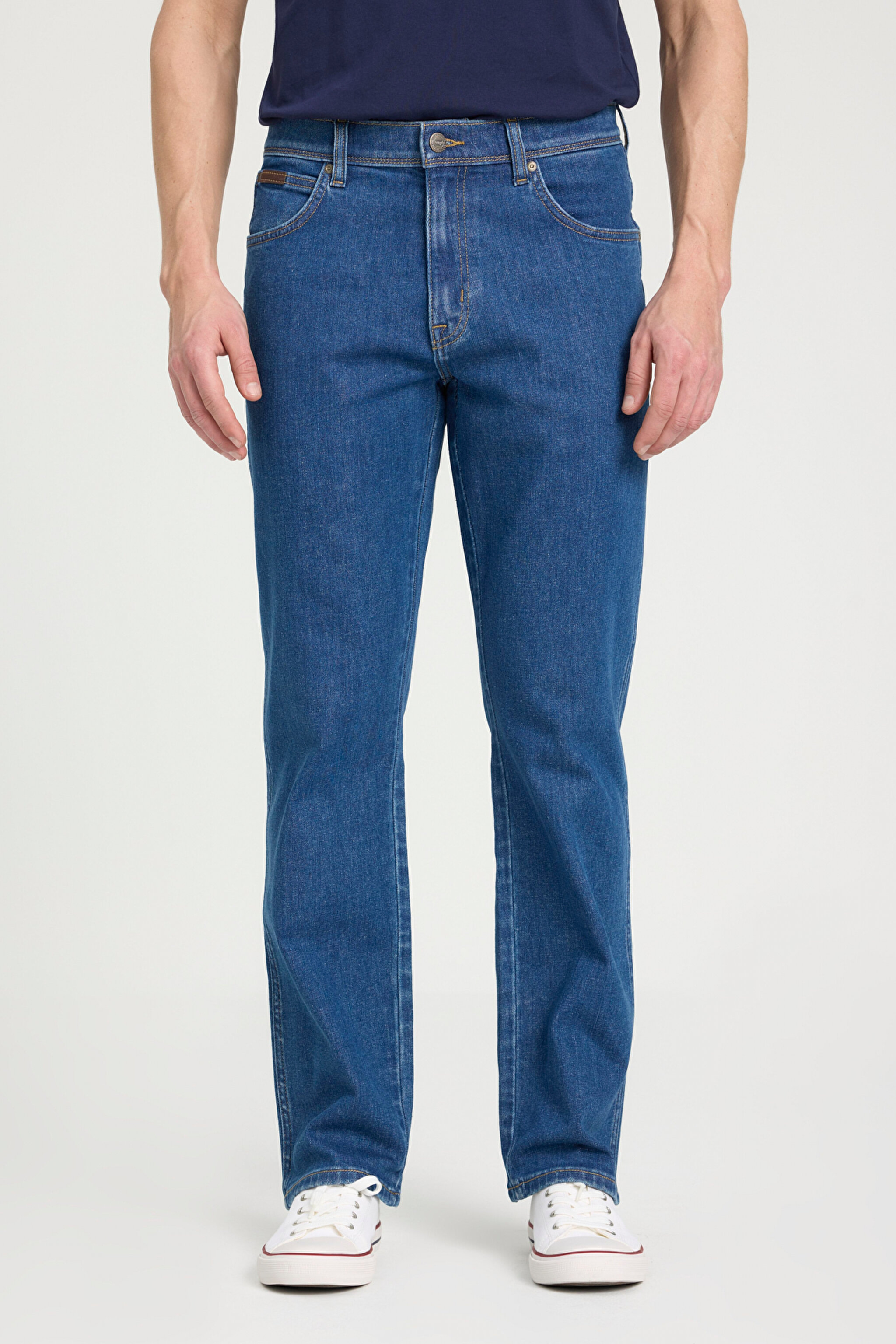 Texas Straight Fit Normal Bel Denim Esnek Jean Kot Pantolon - Dark Blue-W121HR36B (görsel 2)