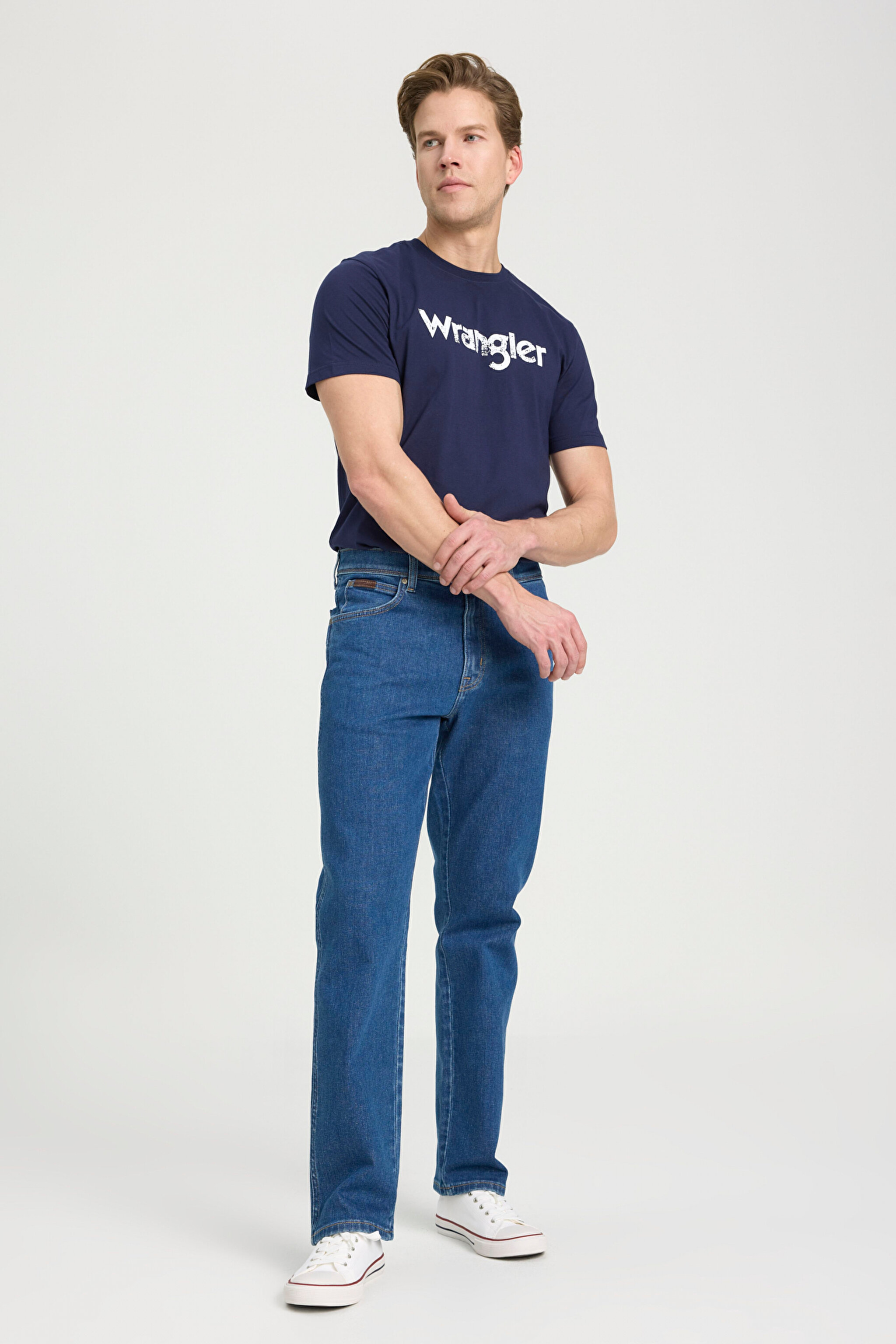 Texas Straight Fit Normal Bel Denim Esnek Jean Kot Pantolon - Dark Blue-W121HR36B (görsel 4)