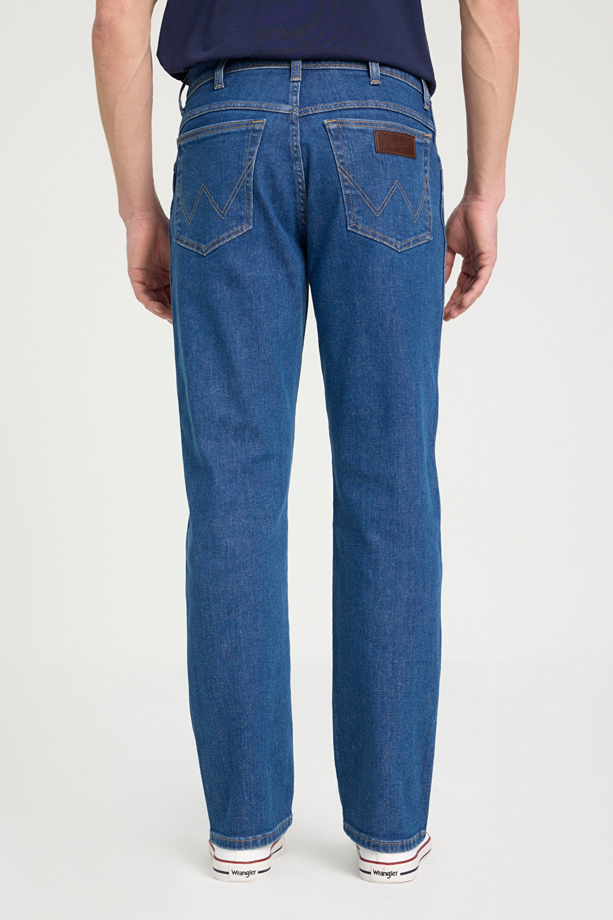 Texas Straight Fit Normal Bel Denim Esnek Jean Kot Pantolon - Dark Blue-W121HR36B (görsel 5)