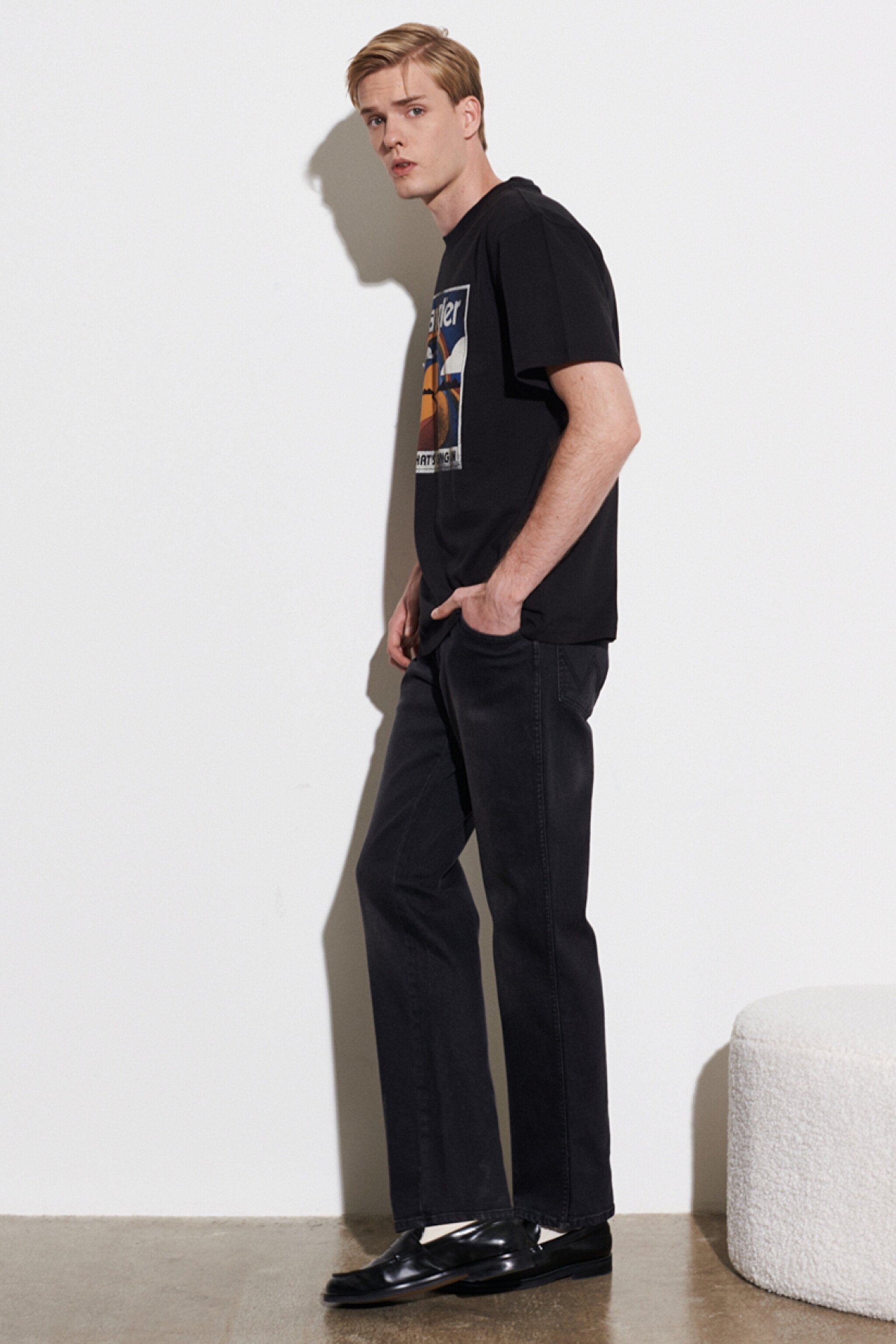 Texas Straight Fit Normal Bel Denim Esnek Jean Kot Pantolon - Dark Gray-W121HT120 (görsel 2)
