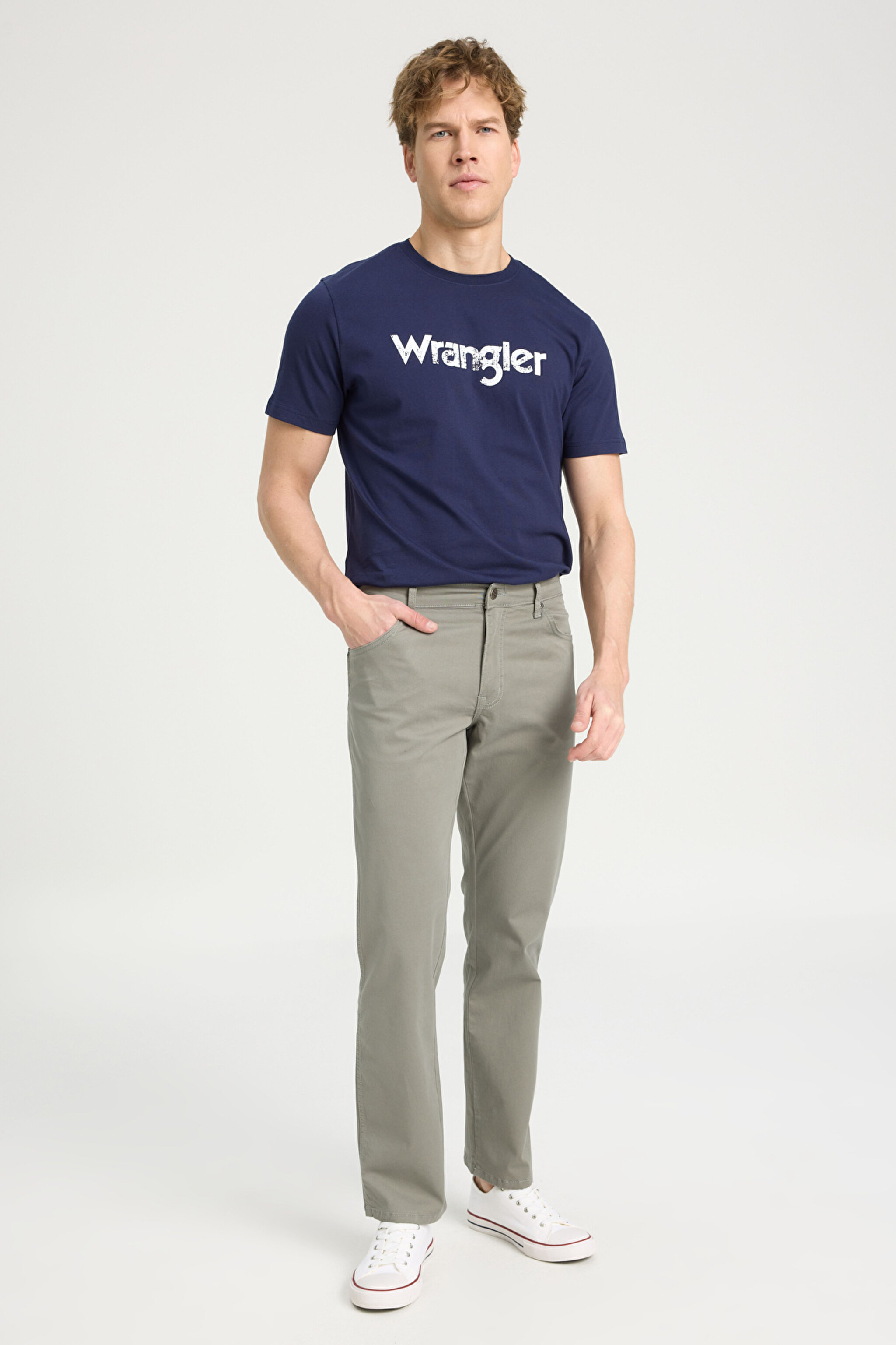 Texas Straight Fit Esnek Casual Pantolon - Green-W121Y665M