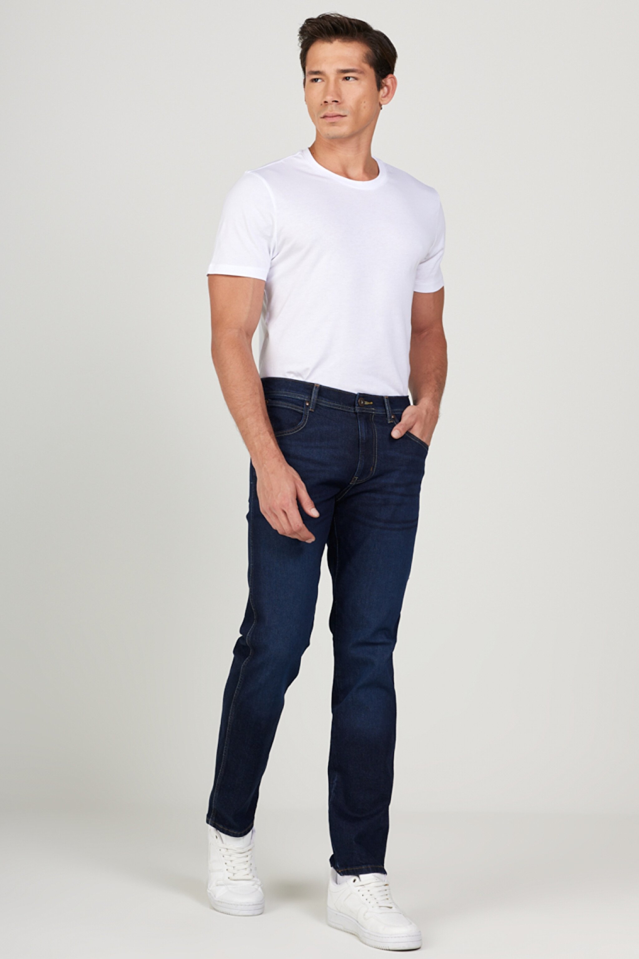 Straight Fit Düz Kesim Normal Bel Lacivert Arizona Jean Denim Kot Pantolon - Rinse-W12O01436 (görsel 4)