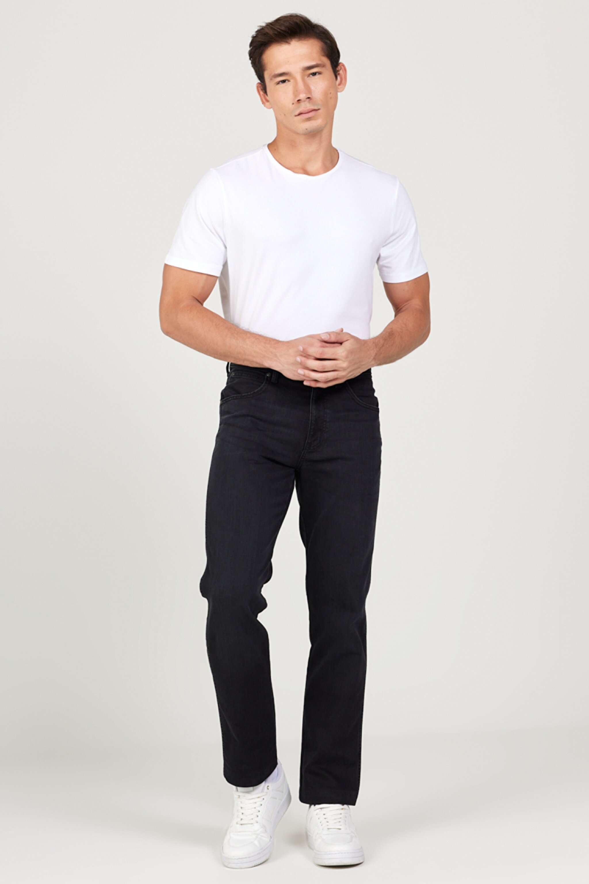 Straight Fit Düz Kesim Normal Bel Esnek Arizona Jean Denim Kot Pantolon - Black-W12O016001 (görsel 3)