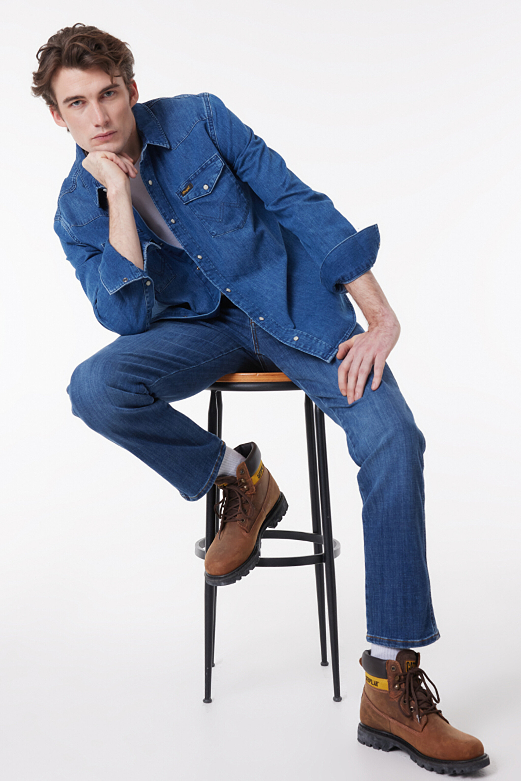 Straight Fit Düz Kesim Normal Bel Esnek Arizona Jean Denim Kot Pantolon - Stone-W12O01758 (görsel 5)