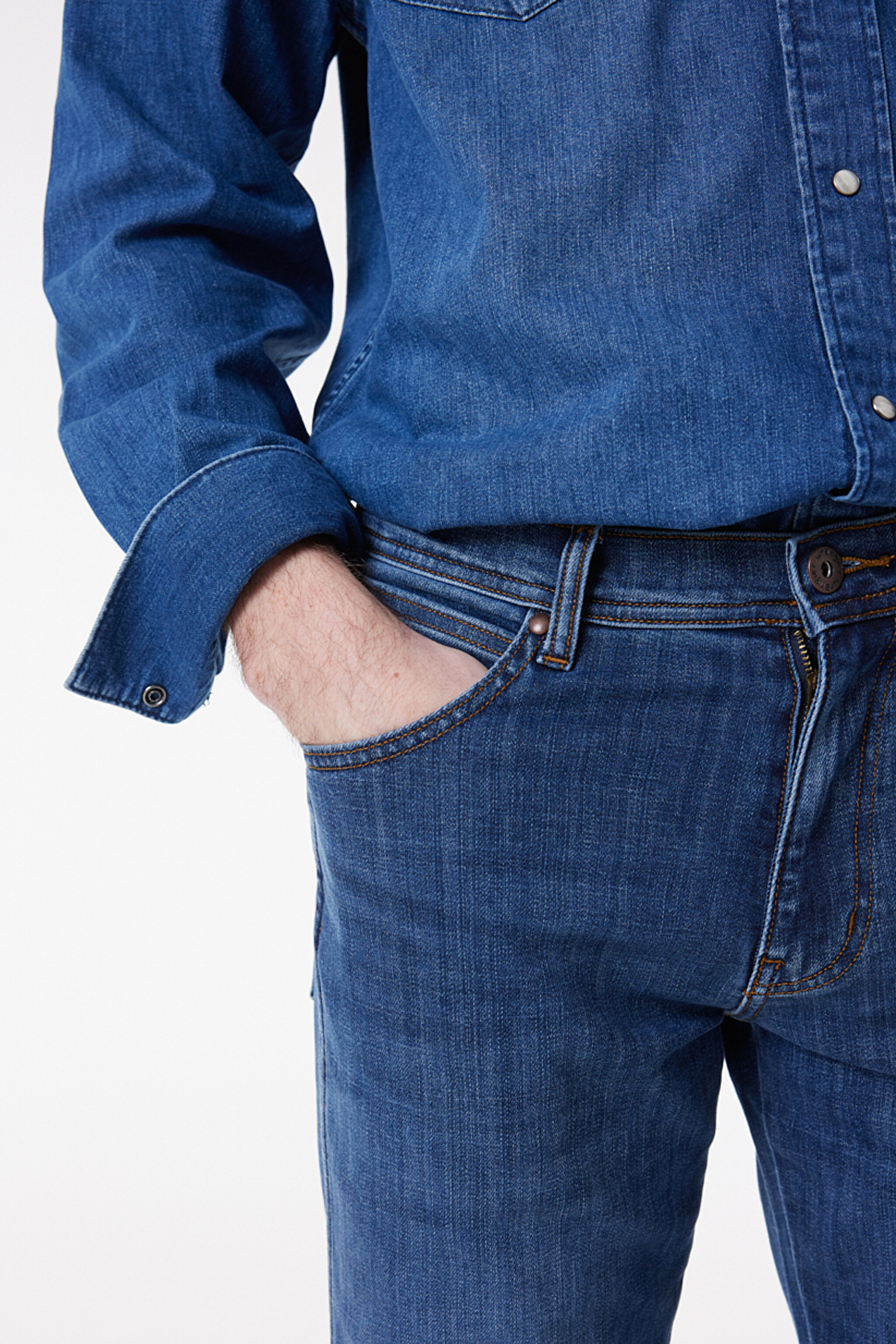 Straight Fit Düz Kesim Normal Bel Esnek Arizona Jean Denim Kot Pantolon - Stone-W12O01758 (görsel 6)