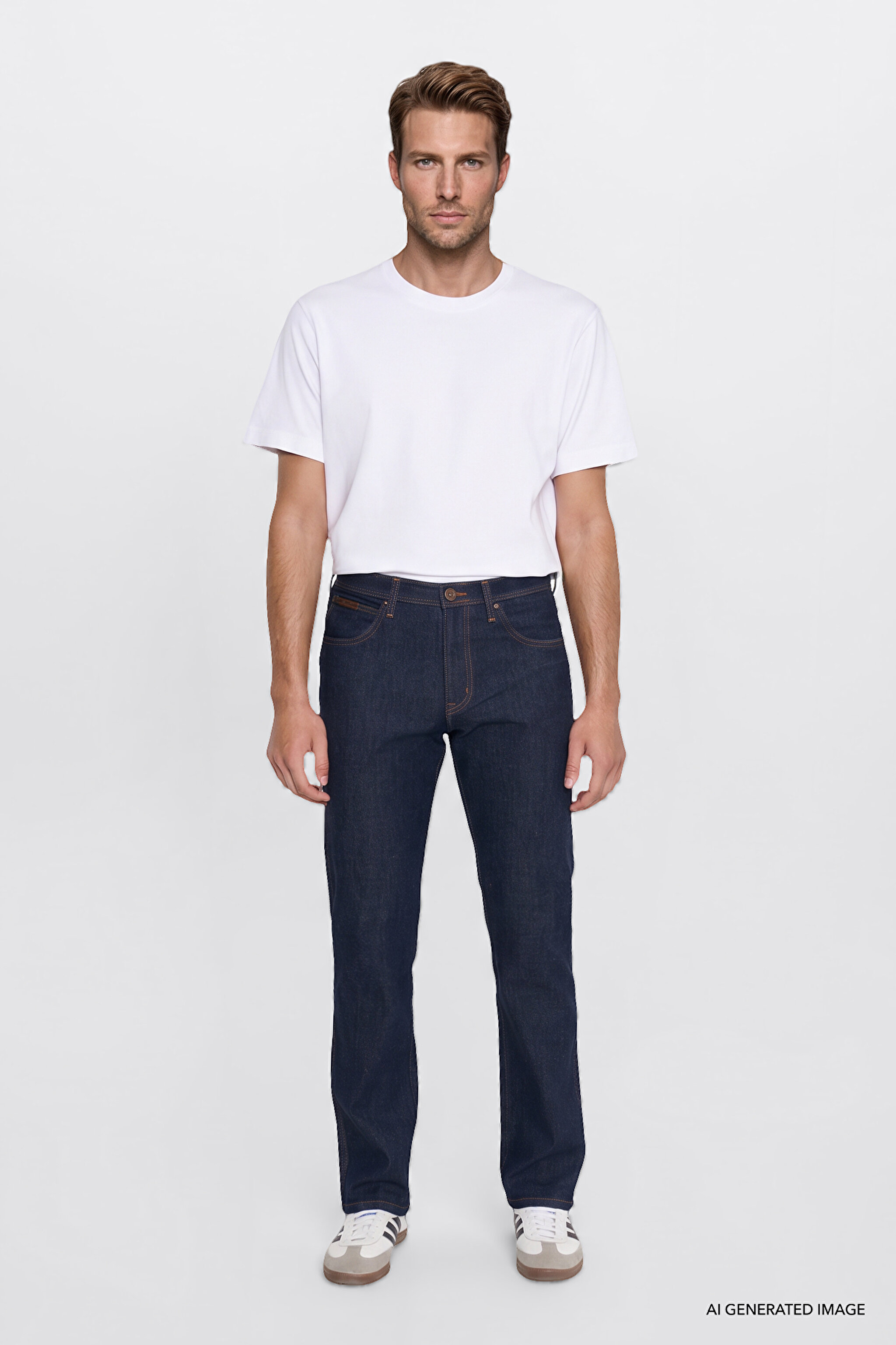 Arizona Pamuklu Straight Fit Cepli Esnek Jean Kot Denim Pantolon - Grey Melange-W12O26005536 (görsel 2)