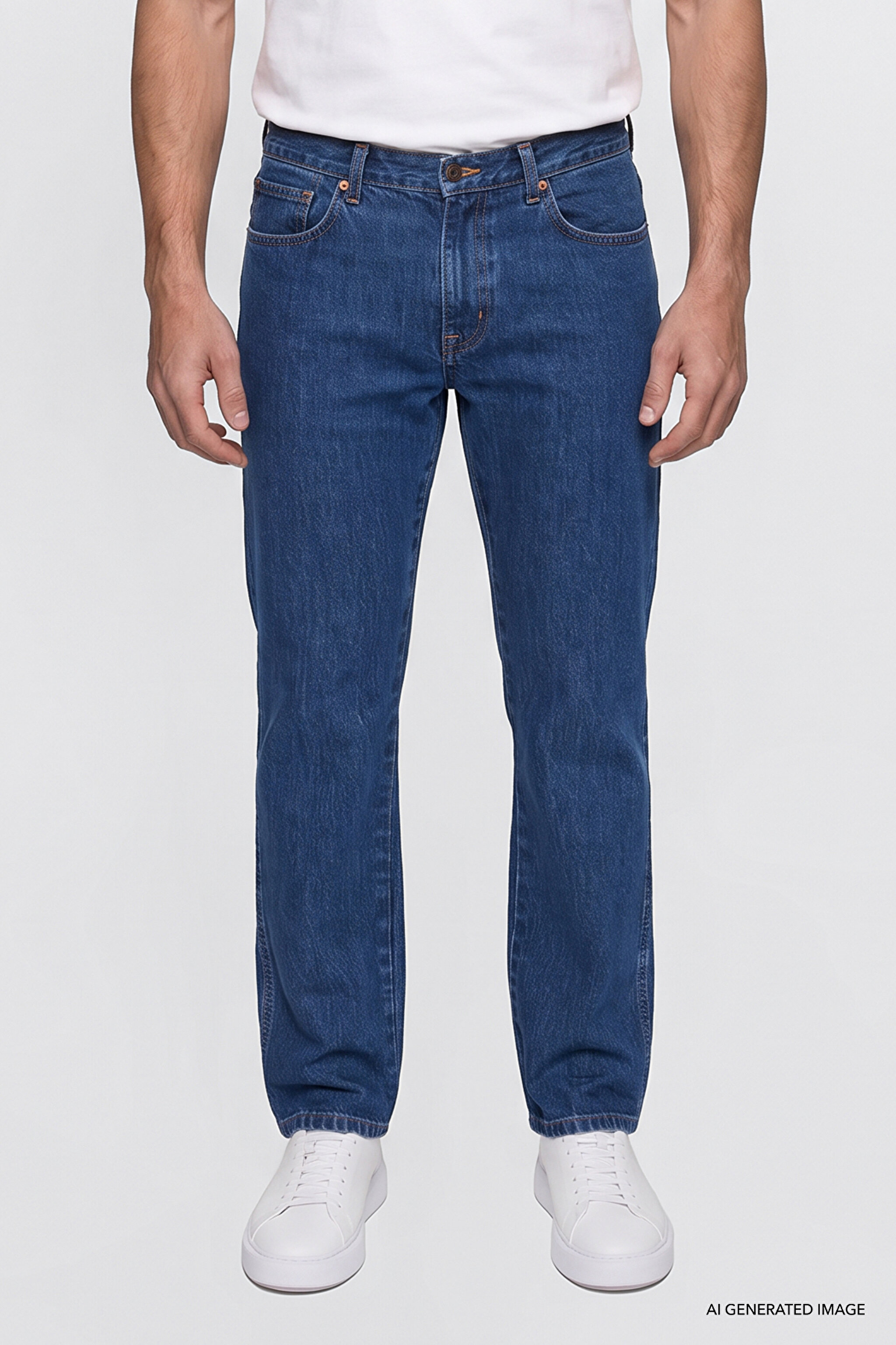 Pamuklu Arizona Straight Fit Cepli Esnek Jean Kot Denim Pantolon - Silkway-W12O26005639X (görsel 3)