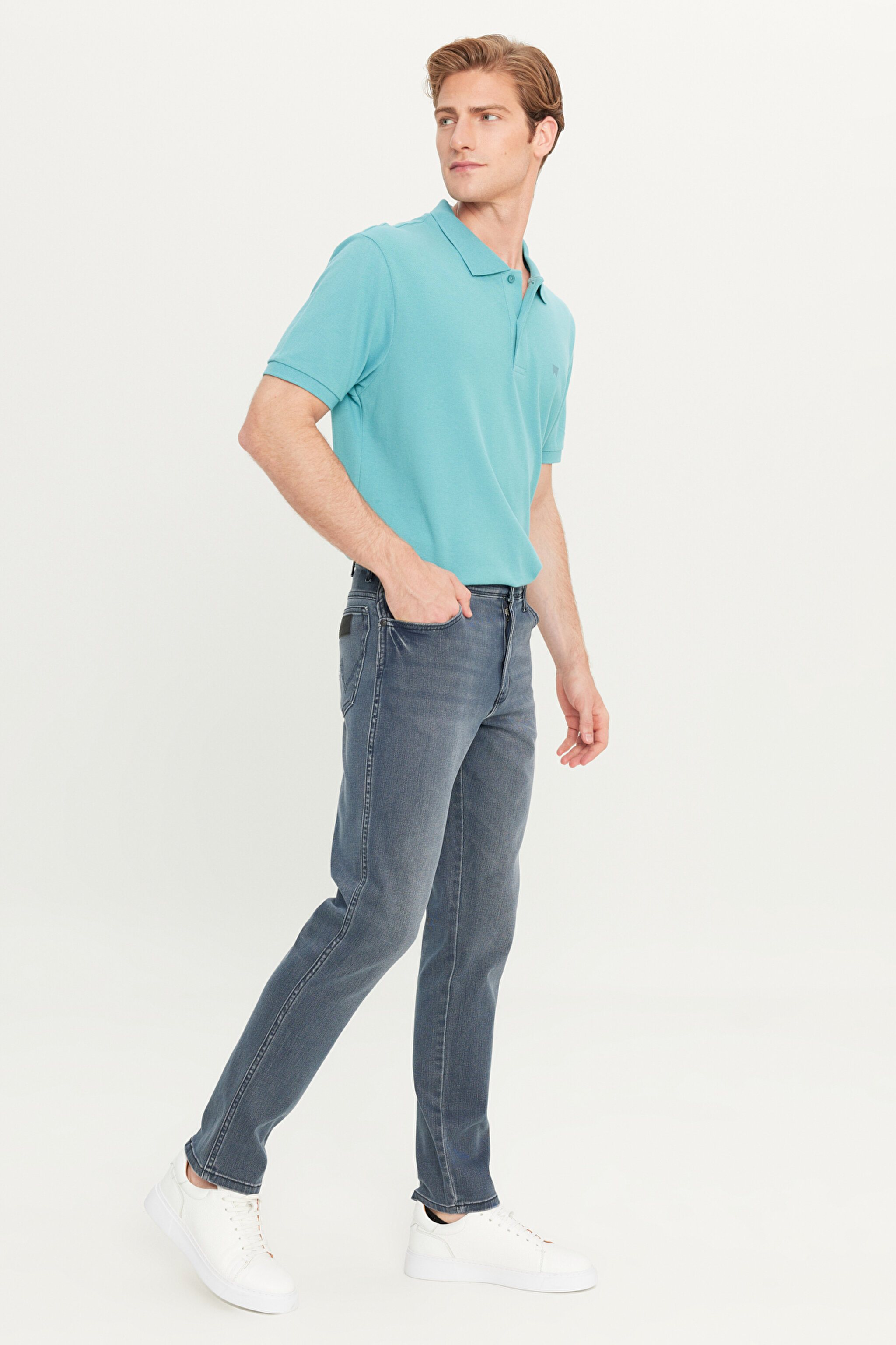 Texas Slim Fit Dar Kesim Normal Bel Antrasit Pamuklu Esnek Denim Jean Pantolon