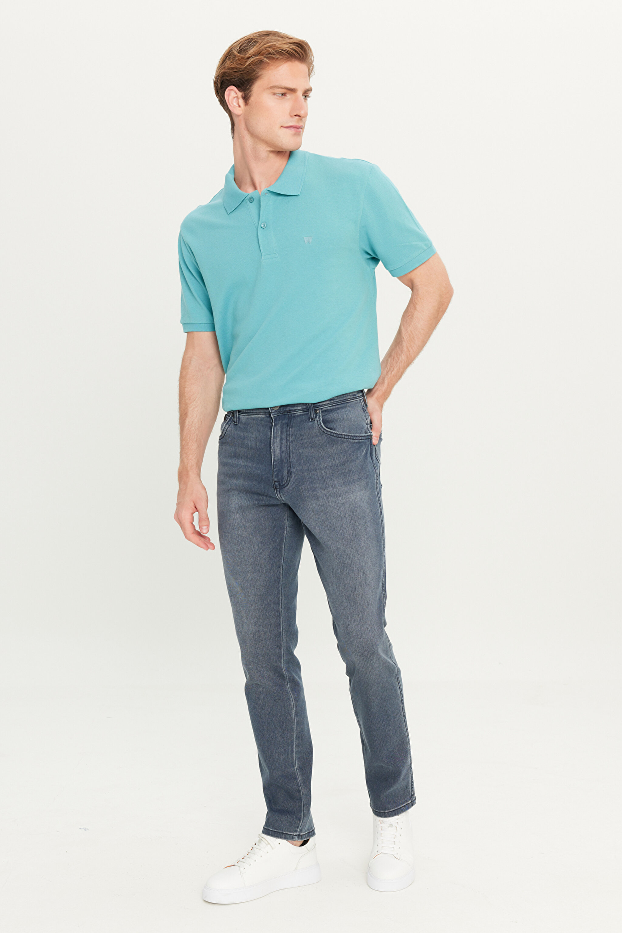 Texas Slim Fit Dar Kesim Normal Bel Antrasit Pamuklu Esnek Denim Jean Pantolon - Stone-W12S0002058 (görsel 2)