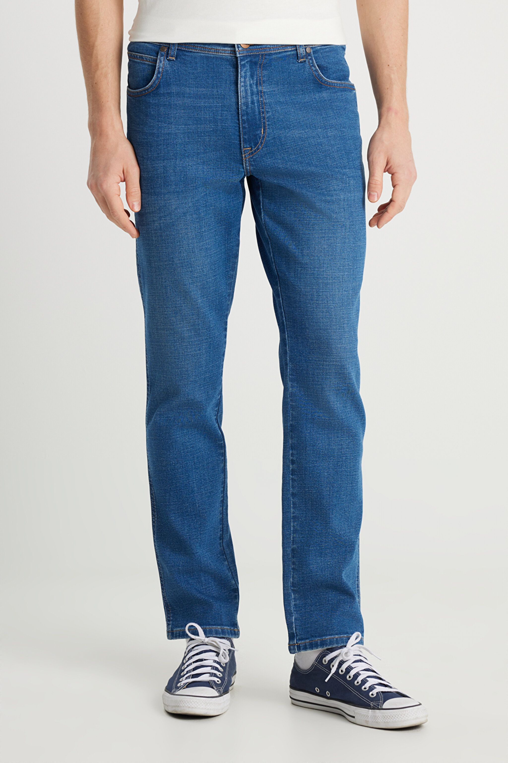 Texas Slim Fit Dar Kesim Normal Bel Dar Paça Açık Mavi Pamuklu Esnek Denim Pantolon - Light Indigo-W12S00030X4E (görsel 2)