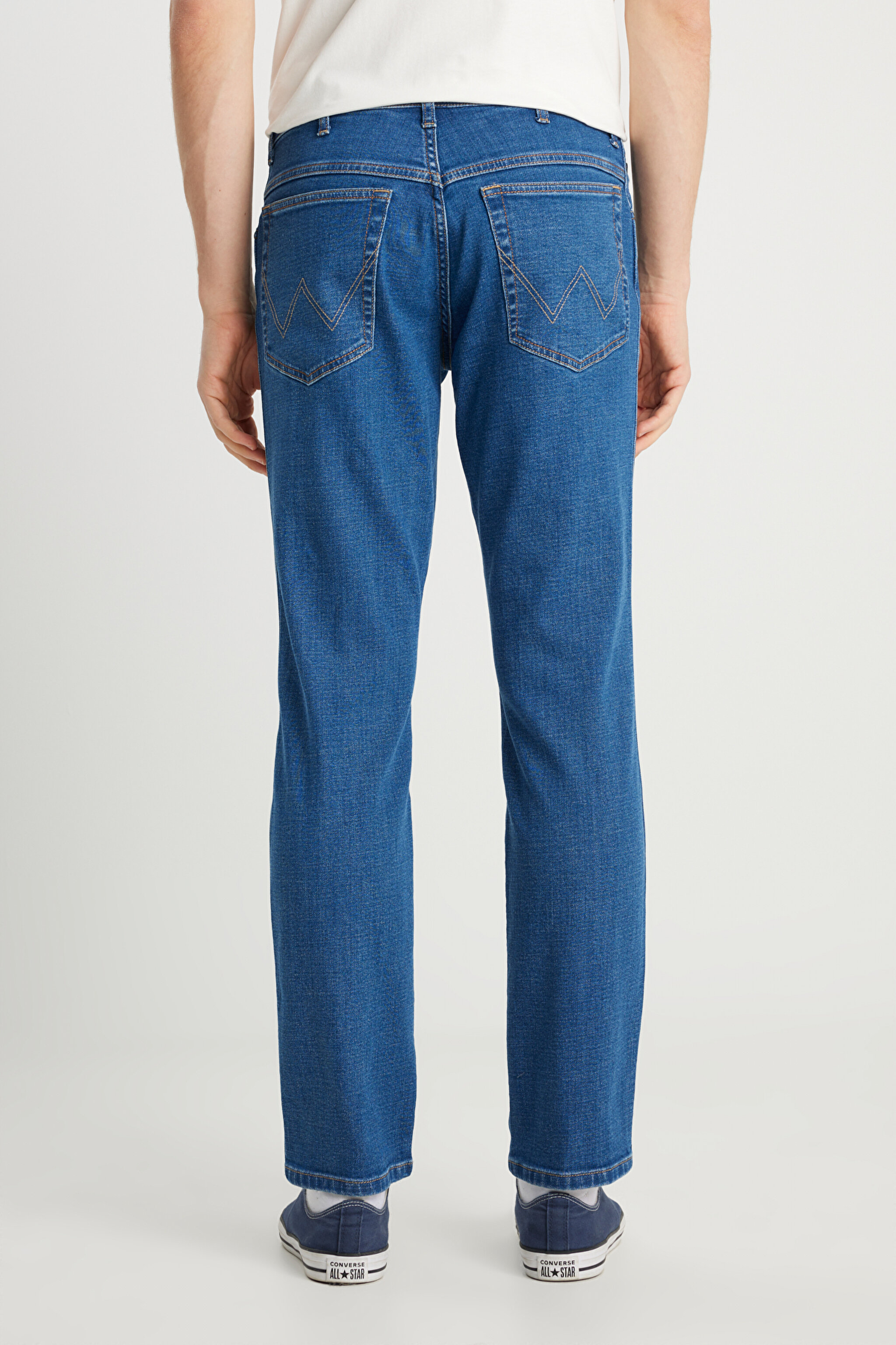 Texas Slim Fit Dar Kesim Normal Bel Dar Paça Açık Mavi Pamuklu Esnek Denim Pantolon - Light Indigo-W12S00030X4E (görsel 3)