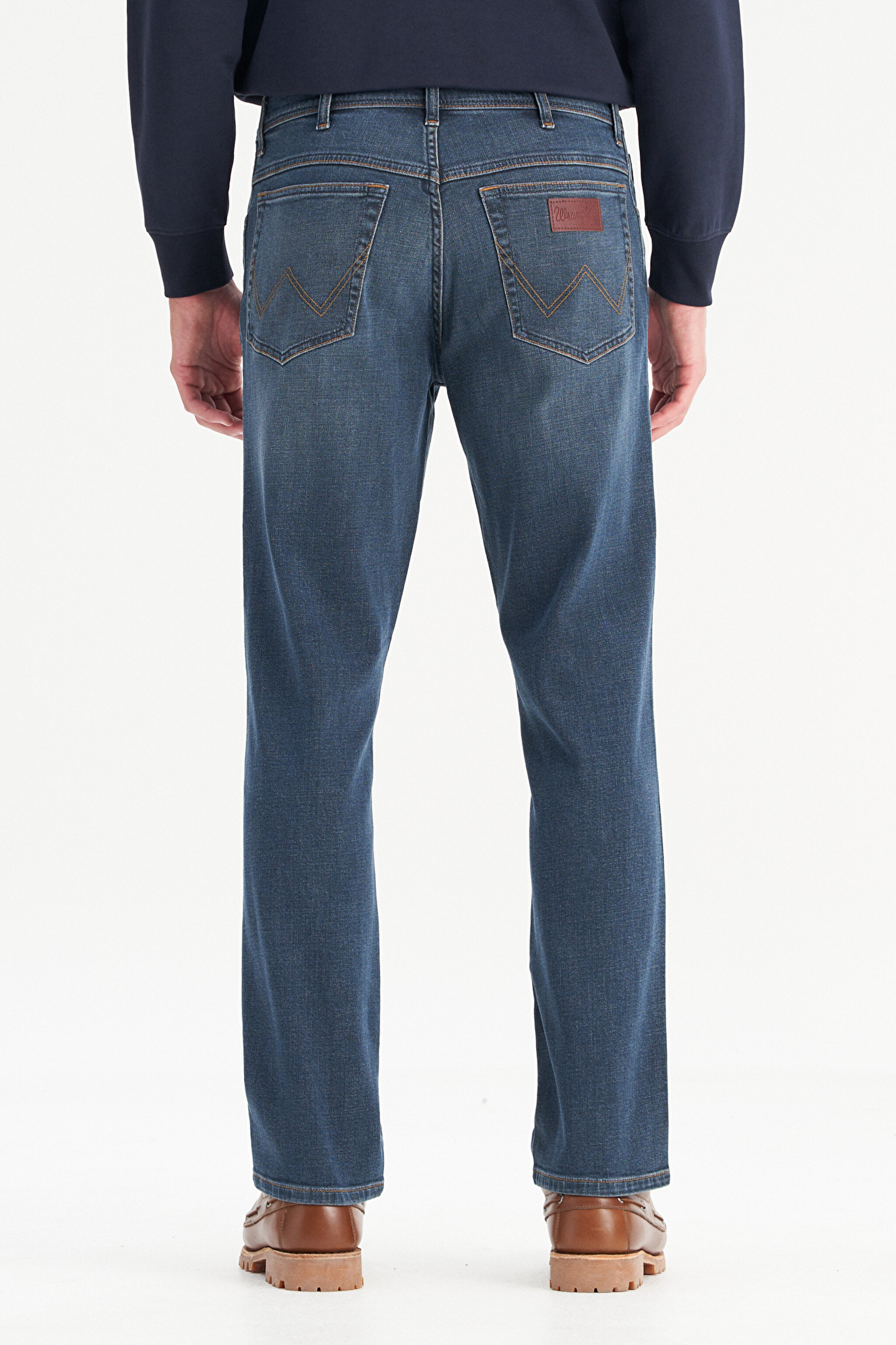 Texas Slim Fit Dar Kesim Normal Bel Koyu Mavi Pamuklu Esnek Denim
