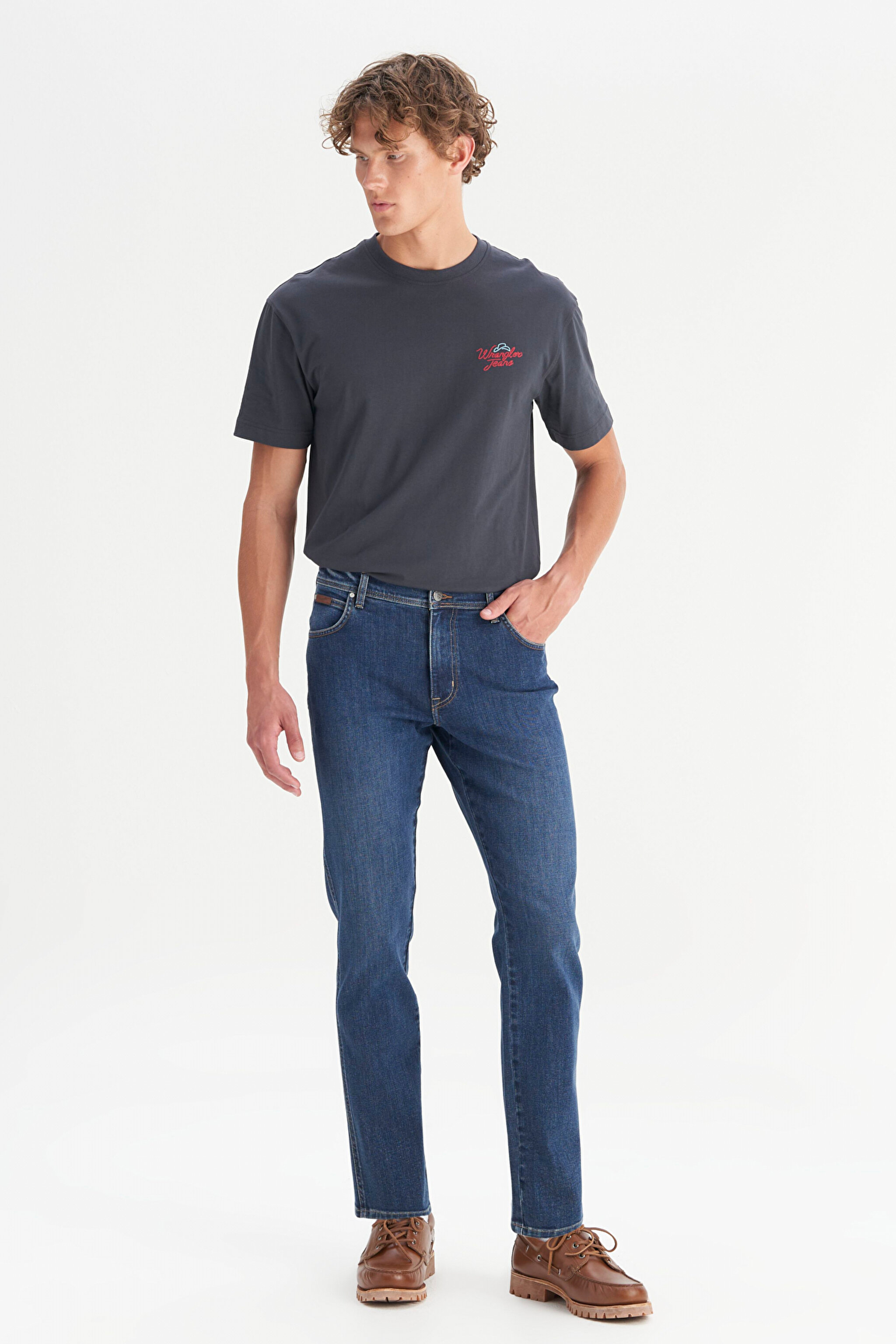 Texas Slim Fit Dar Kesim Normal Bel Dar Paça Koyu Mavi Pamuklu