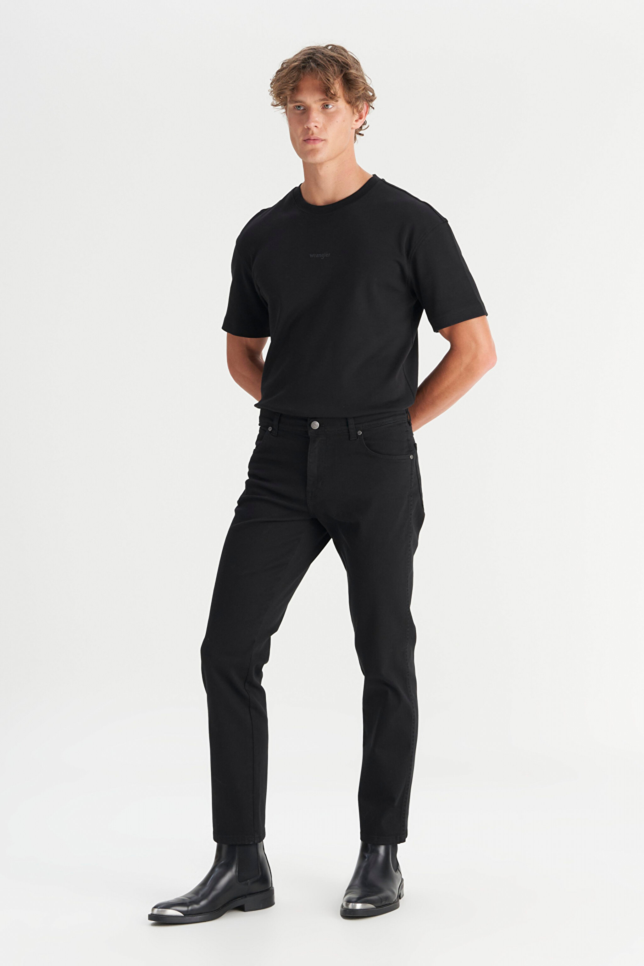 Texas Slim Fit Dar Kesim Normal Bel Siyah Esnek Pantolon