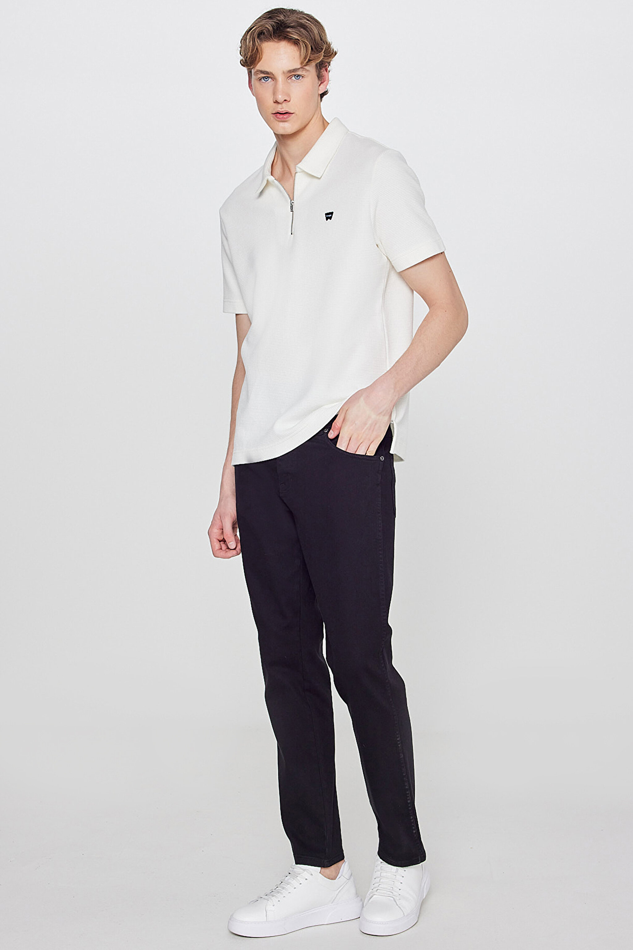 Texas Slim Fit Dar Kesim Normal Bel Siyah Esnek Pantolon - Black-W12S004001 (görsel 2)