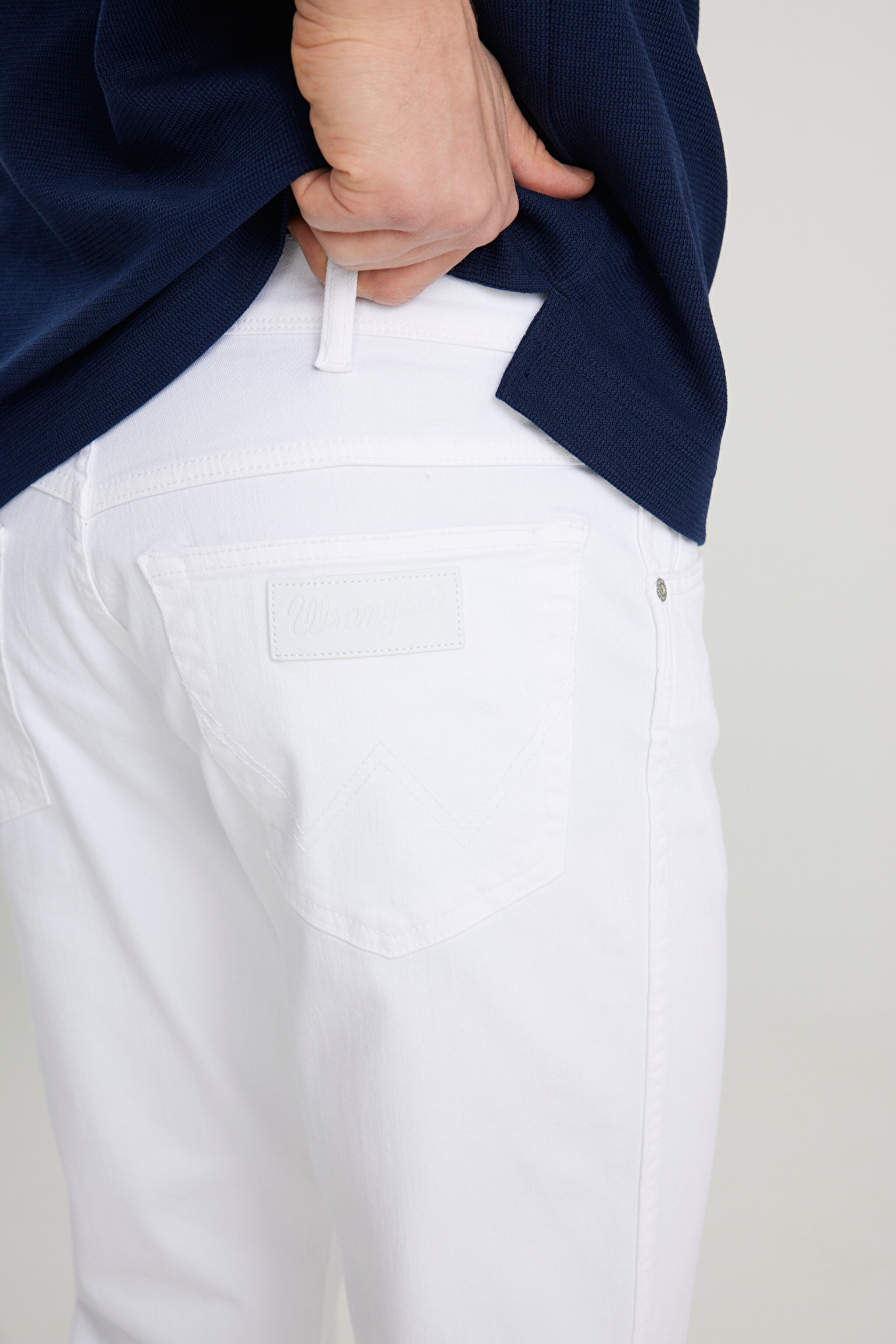 Texas Slim Fit Dar Kesim Normal Bel Beyaz Esnek Pantolon - White-W12S004100 (görsel 5)