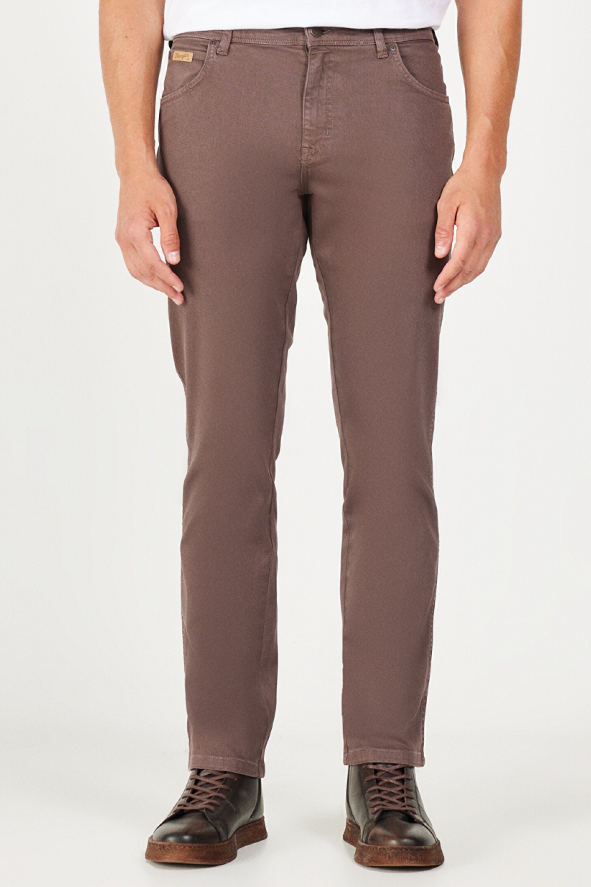 Texas Slim Fit Dar Kesim Normal Bel Kahverengi Esnek Pantolon - Brown-W12S004220
