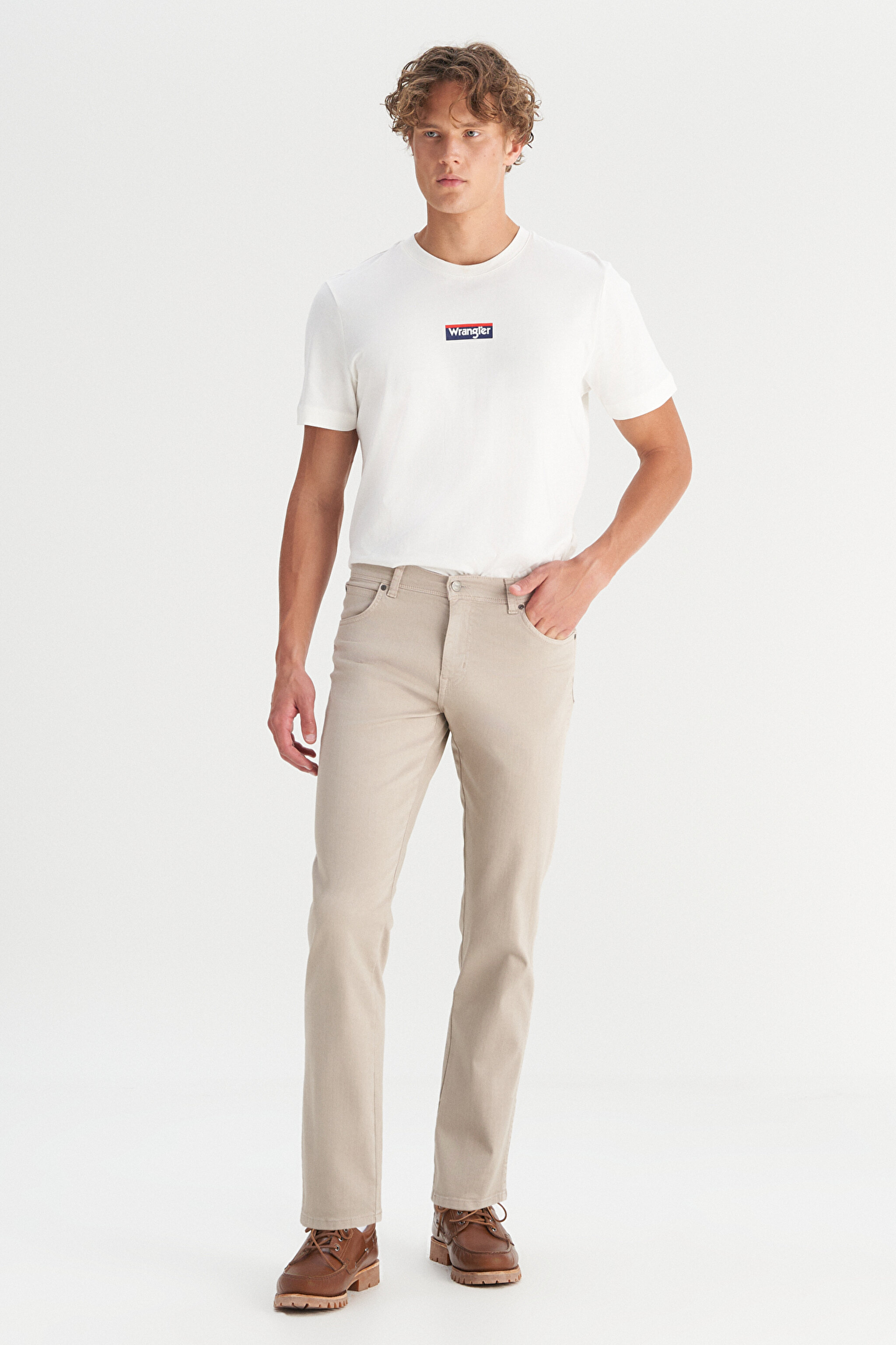 Texas Authentic Slim Fit Dar Kesim Normal Bel Bej Esnek Pantolon