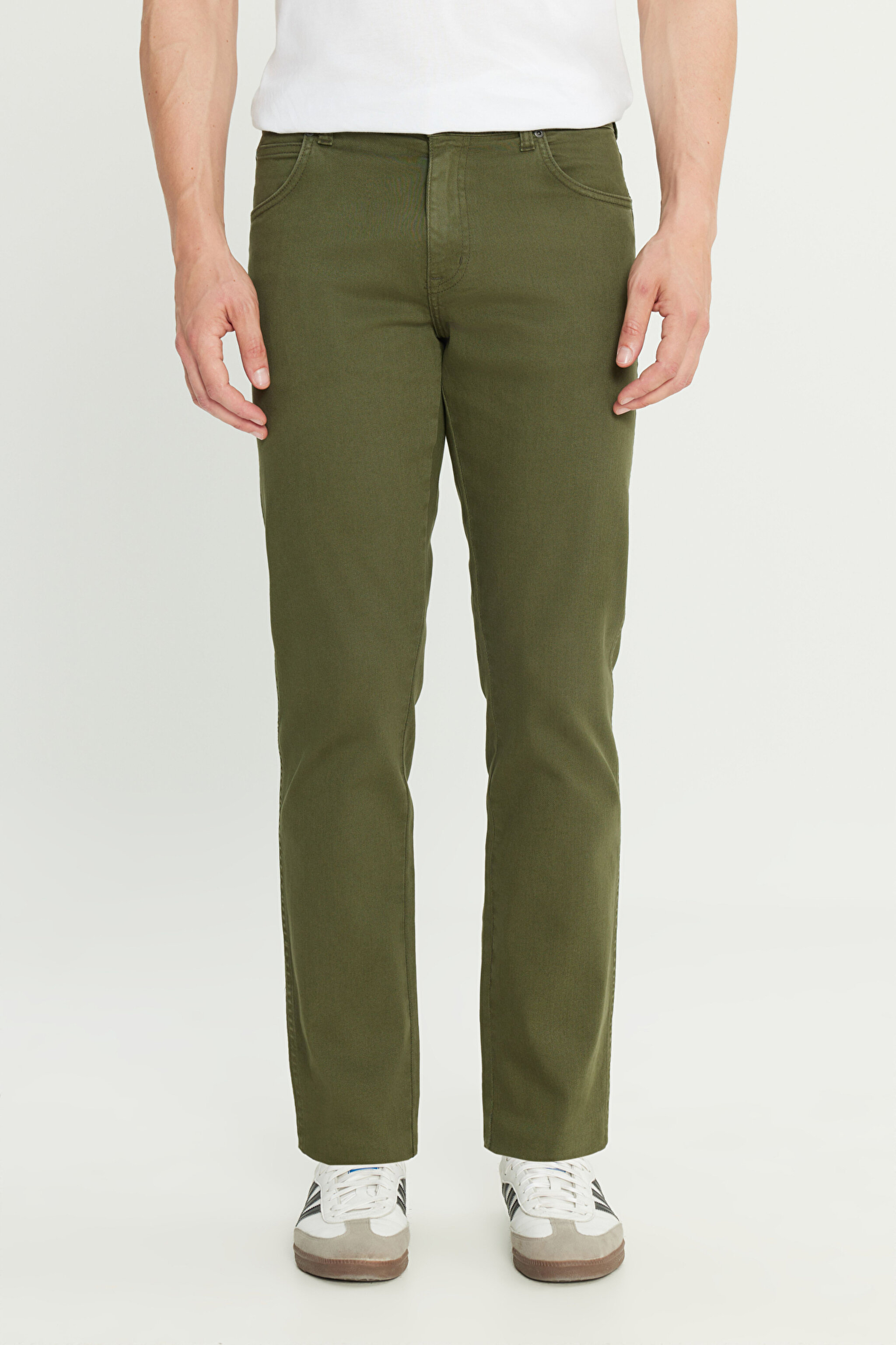 Texas Slim Fit Dar Kesim Normal Bel Haki Esnek Pantolon - Khaki-W12S004801 (görsel 3)