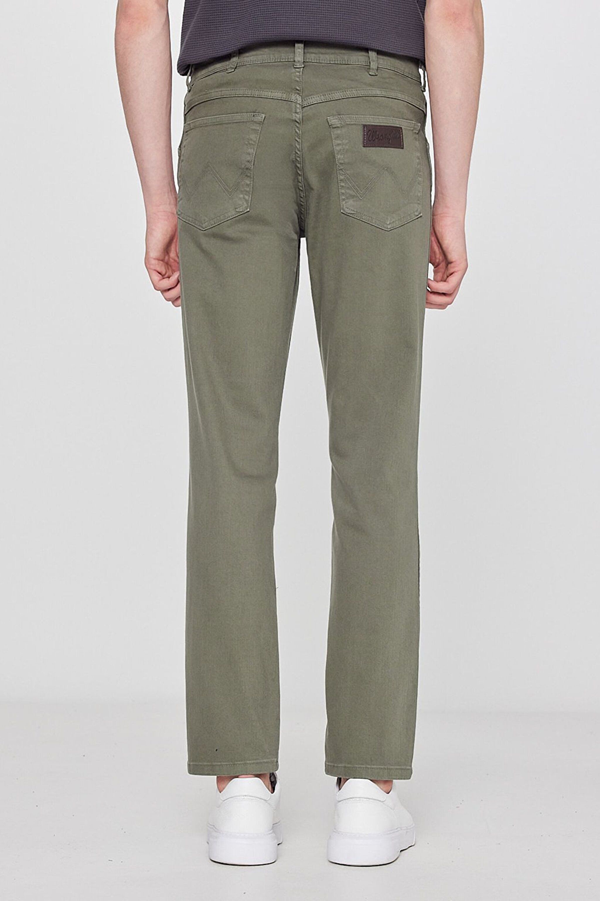 Texas Slim Fit Dar Kesim Normal Bel Haki Esnek Pantolon - Dark Green-W12S004826 (görsel 4)
