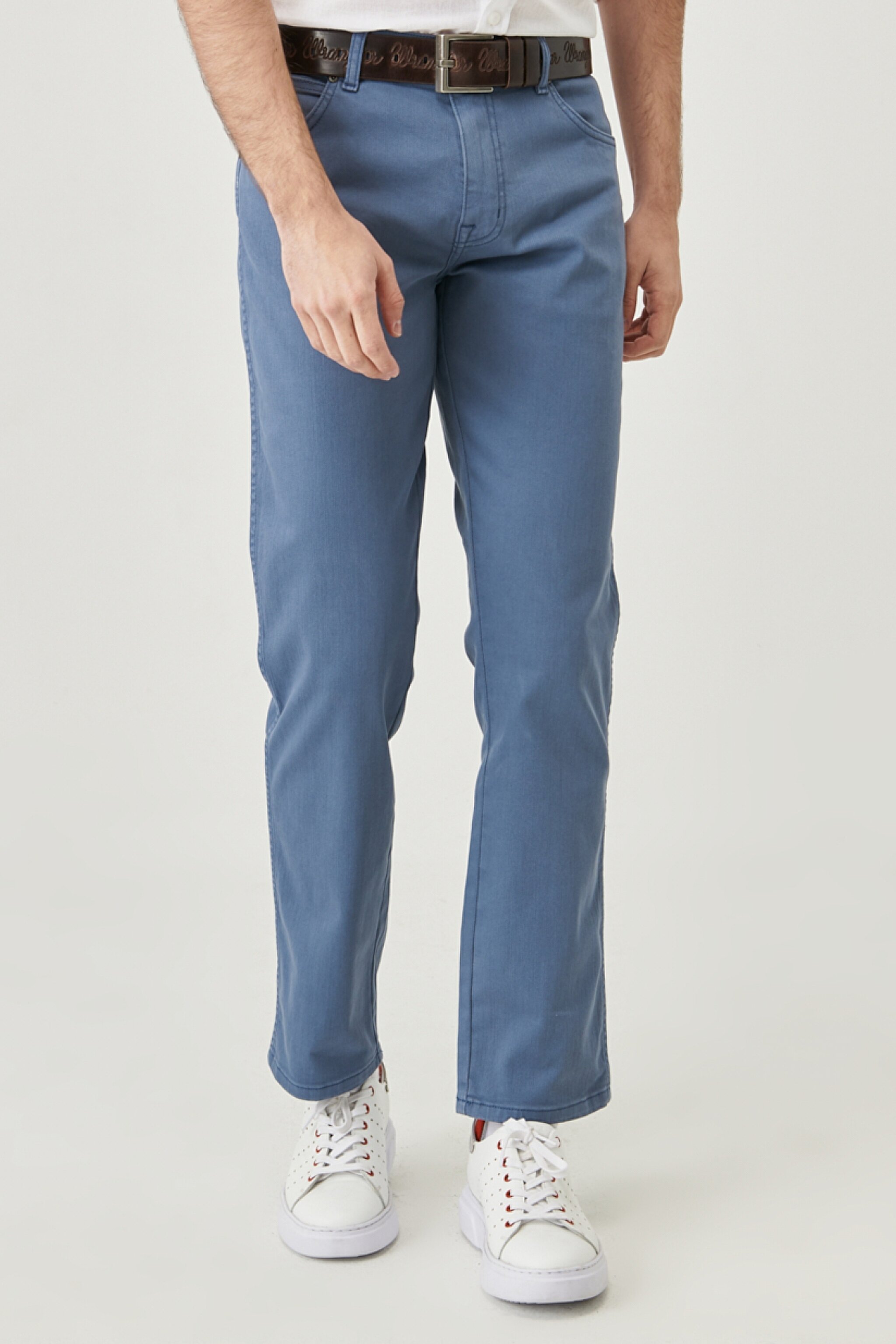 Texas Slim Fit Dar Kesim Normal Bel İndigo Esnek Pantolon